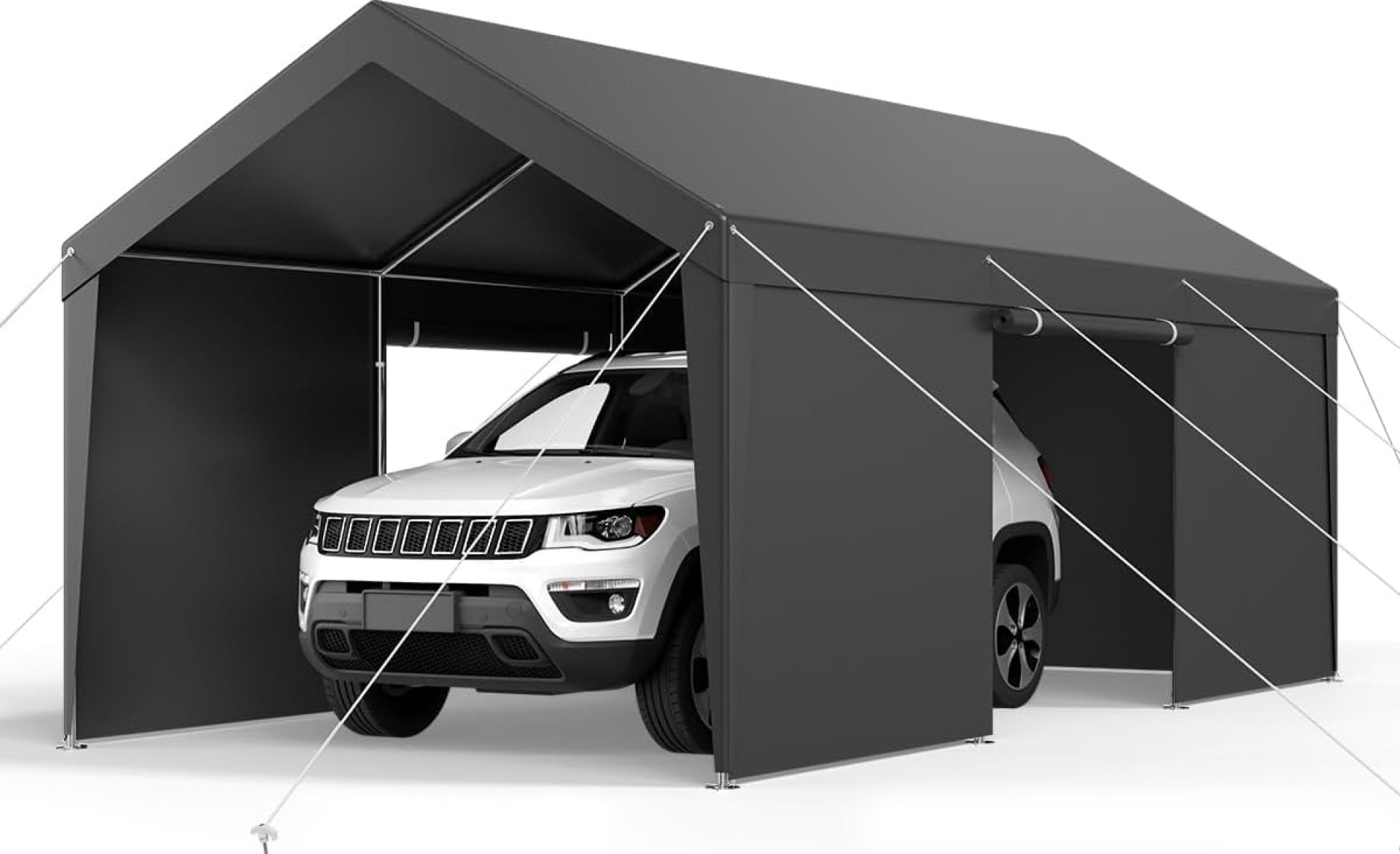 VEVOR 10×20 FT Heavy Duty Carport, Car Port Car Canopy, Potable Garage Car Canopy with Removable Sidewalls, Outdoor Car Shelter, UV and Water-Resistant Car Tent for Cars, Boats, Trucks, and Equipment VEVOR 10×20 FT Heavy Duty Carport, Car Port Car Canopy, Potable Garage Car Canopy with Removable Sidewalls, Outdoor Car Shelter, UV and Water-Resistant Car Tent for Cars, Boats, Trucks, and Equipment