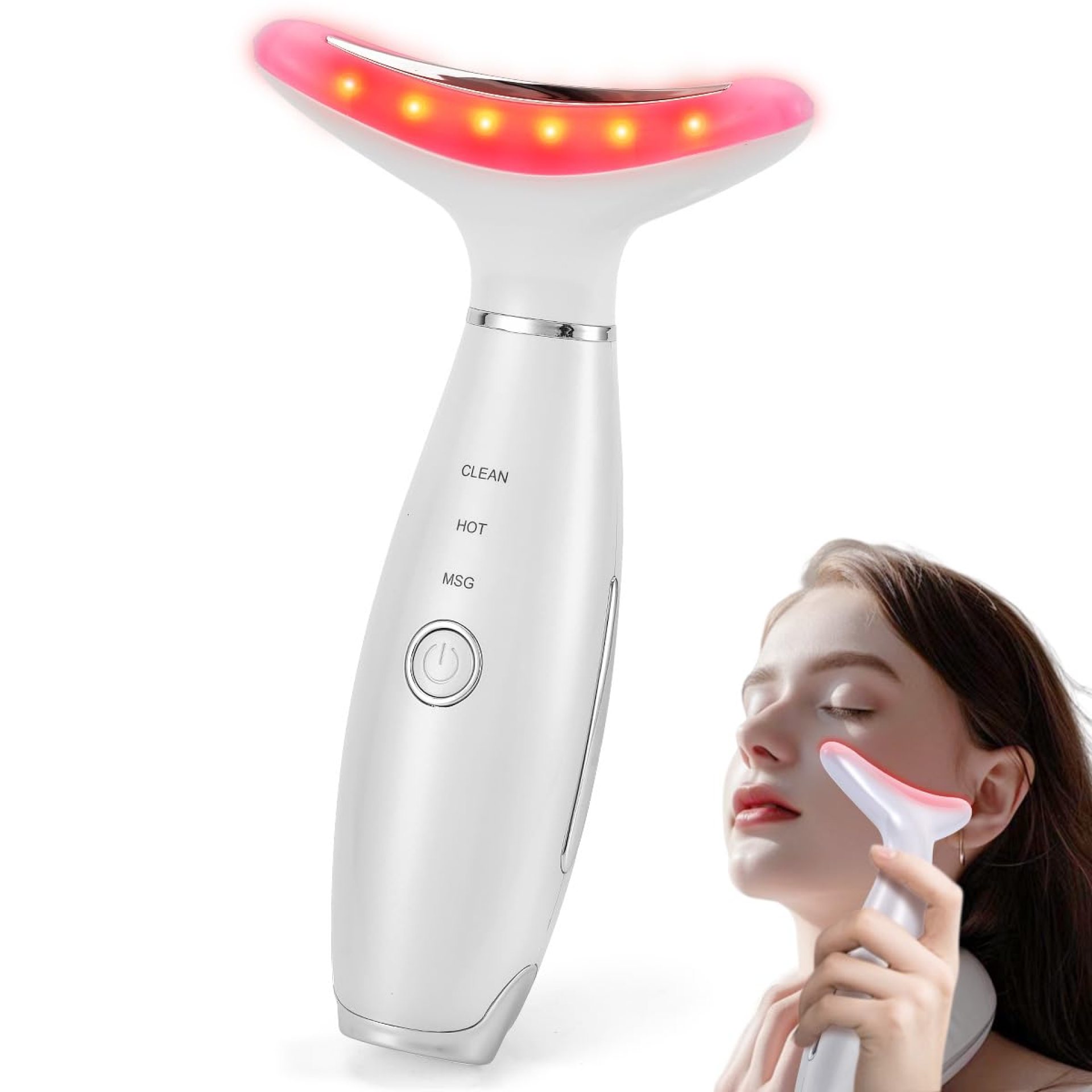 Facial Massager,Neck Face Massager Tool,3 Mode Massage with Heat,Portable Beauty Instrument for Skin Care Women Gift Facial Massager,Neck Face Massager Tool,3 Mode Massage with Heat,Portable Beauty Instrument for Skin Care Women Gift