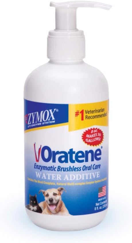Pet King Brands ZYMOX Oratene Enzymatic Brushless Oral Care Water Additive, 8oz Pet King Brands ZYMOX Oratene Enzymatic Brushless Oral Care Water Additive, 8oz