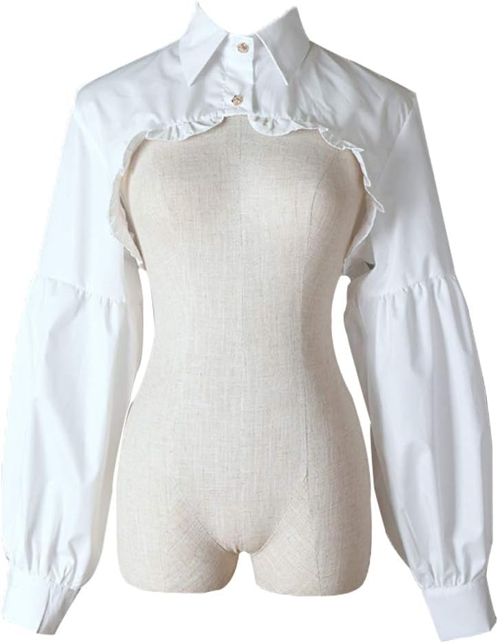 Elegtiskas Detachable Dickey Blouse False Collar Half Shirt Blouse Collar Crop Top Elegtiskas Detachable Dickey Blouse False Collar Half Shirt Blouse Collar Crop Top