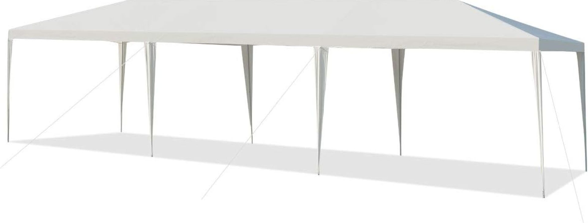 Moccha 10’ x 30’ Outdoor Gazebo Canopy, Wedding Gazebo Tent Shelter w/Heavy-Duty Stakes & Wind Ropes, Waterproof Sunshade Shelter for Wedding, Party, Camping (White) Moccha 10’ x 30’ Outdoor Gazebo Canopy, Wedding Gazebo Tent Shelter w/Heavy-Duty Stakes & Wind Ropes, Waterproof Sunshade Shelter for Wedding, Party, Camping (White)