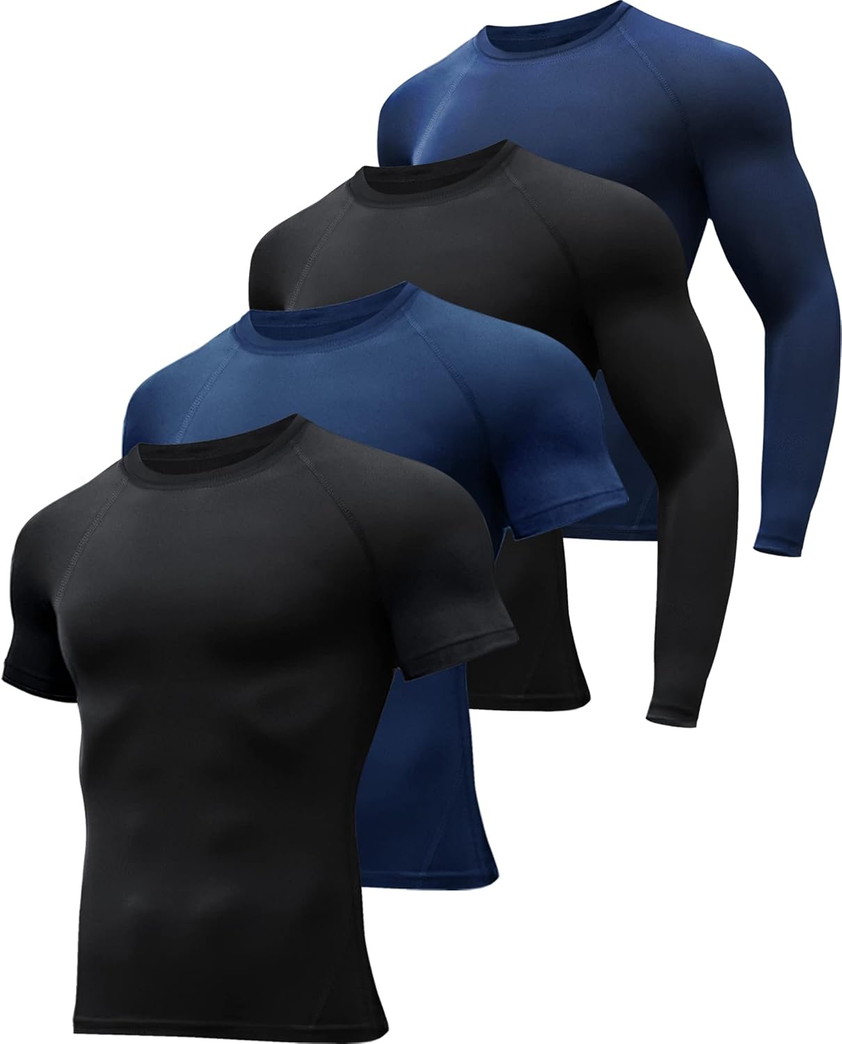 4/5 Pack Workout Compression Shirts Men Long/Short Sleeve Rash Guard Athletic Undershirt Gear T Shirt for Sports 4/5 Pack Workout Compression Shirts Men Long/Short Sleeve Rash Guard Athletic Undershirt Gear T Shirt for Sports