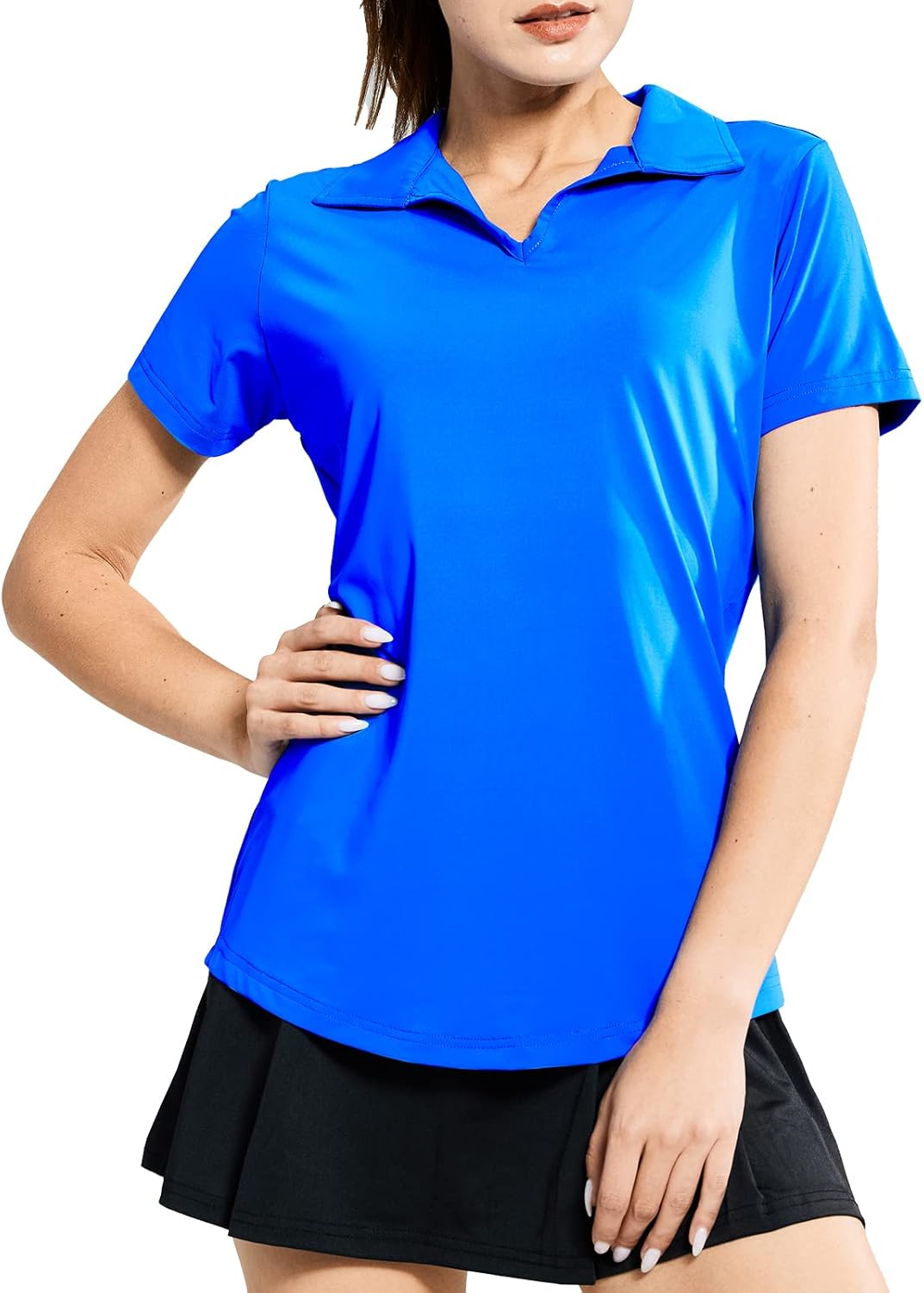 MIER Women’s Golf Polo Shirts Collared V Neck Short Sleeve Tennis Shirt, Dry Fit, Moisture Wicking MIER Women’s Golf Polo Shirts Collared V Neck Short Sleeve Tennis Shirt, Dry Fit, Moisture Wicking