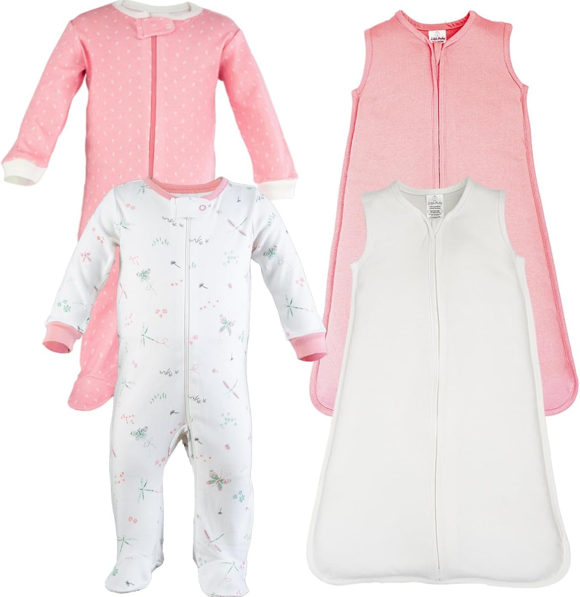 4Pc Comfy Cozy Set – 2 Sleep Sack & 2 Footed Pajamas, Super Soft Baby Clothes, Sleepwear Set 4Pc Comfy Cozy Set – 2 Sleep Sack & 2 Footed Pajamas, Super Soft Baby Clothes, Sleepwear Set
