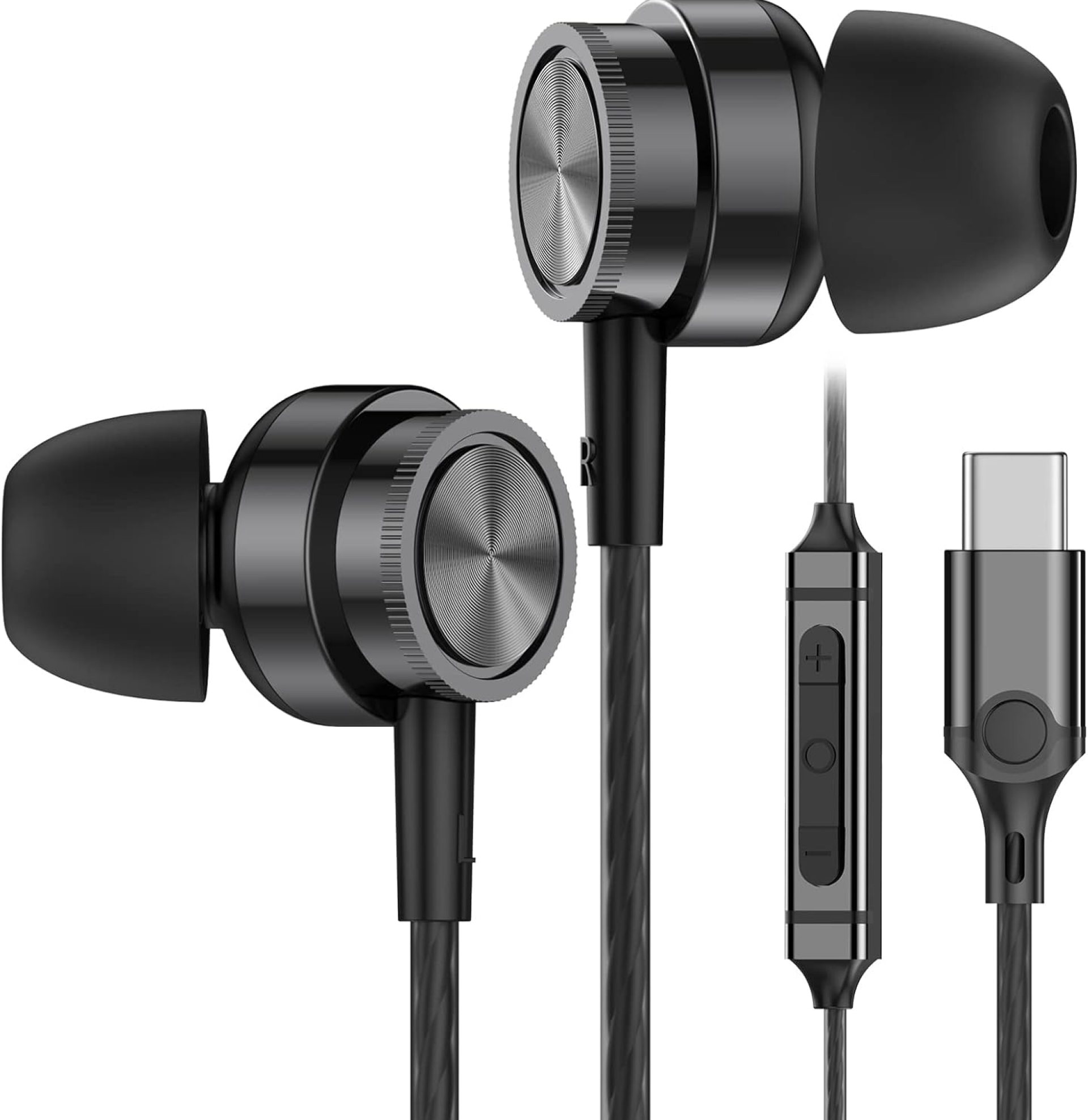 USB C Headphone for Samsung S24 FE S23 S22 A55 A54 A53 Wired Earbuds Magnetic in-Ear Type C Earphone with Microphone Volume Control Bass Stereo Noise Canceling for iPhone 16 15 Pro Max Pixel 8 7 6 6a USB C Headphone for Samsung S24 FE S23 S22 A55 A54 A53 Wired Earbuds Magnetic in-Ear Type C Earphone with Microphone Volume Control Bass Stereo Noise Canceling for iPhone 16 15 Pro Max Pixel 8 7 6 6a