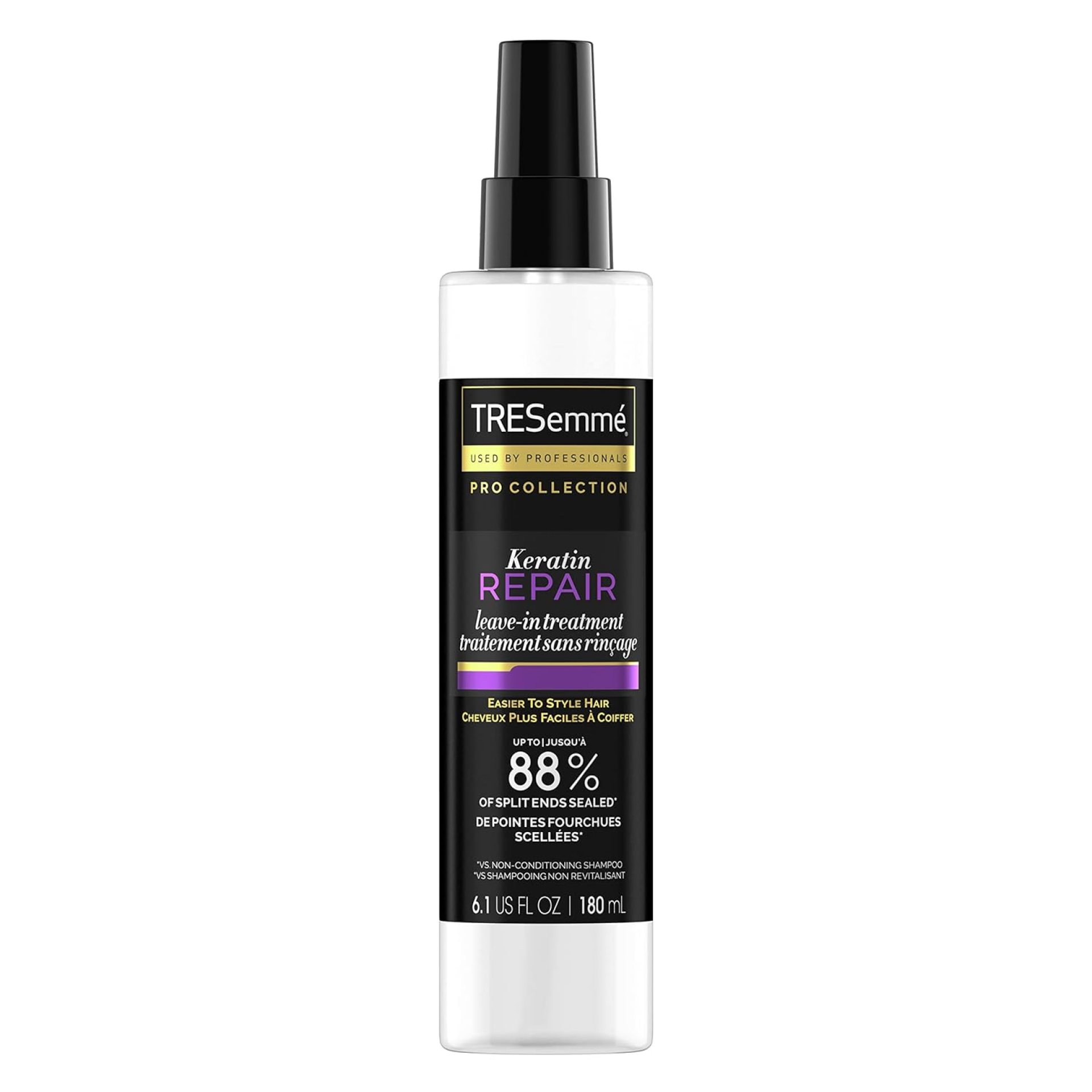 TRESemmé Pro Collection Keratin Repair Leave In Hair Treatment for Strong, Healthy-Looking Hair Care Hair Styling Treatment Spray Visibly Repair Split Ends 6.1 oz TRESemmé Pro Collection Keratin Repair Leave In Hair Treatment for Strong, Healthy-Looking Hair Care Hair Styling Treatment Spray Visibly Repair Split Ends 6.1 oz