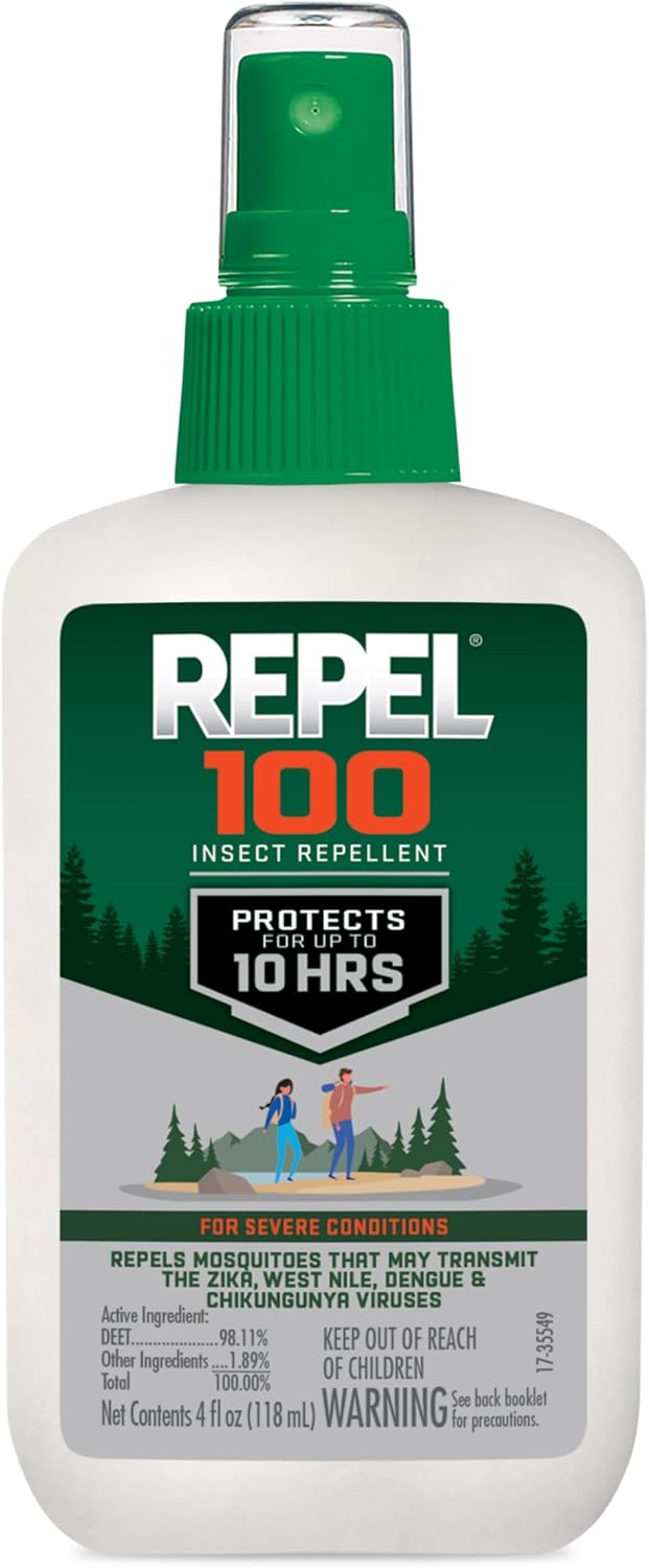 Repel 100 Insect Repellent, Pump Spray, 4-Fluid Ounces, 10-Hour Protection Repel 100 Insect Repellent, Pump Spray, 4-Fluid Ounces, 10-Hour Protection