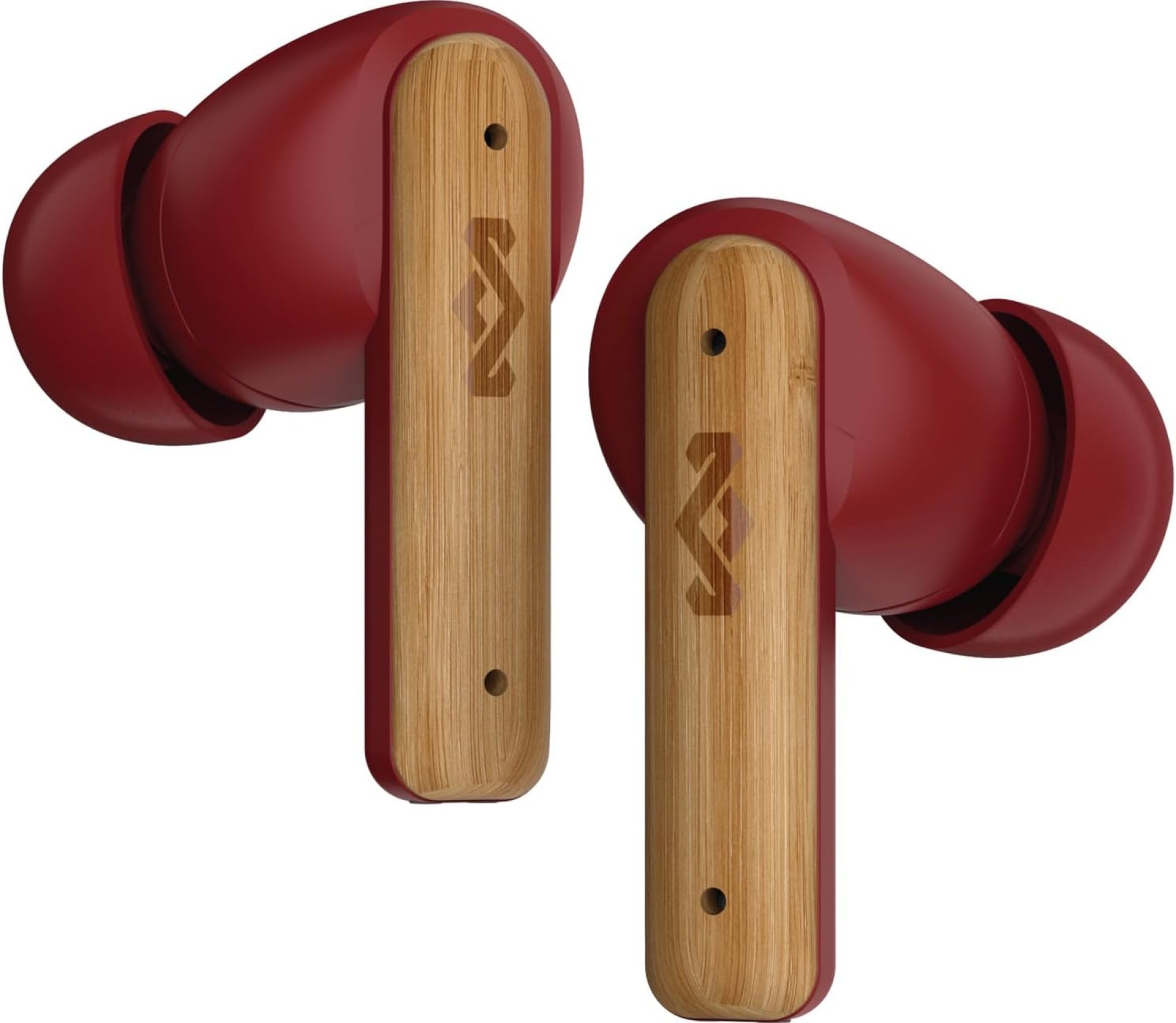 House of Marley Little Bird True Wireless Earbuds, Touch Controls, Built-in Mic, 24 Hours Playtime with Case, USB-C Quick Charge, Sustainable Materials, Movie and Gaming Mode (Red) House of Marley Little Bird True Wireless Earbuds, Touch Controls, Built-in Mic, 24 Hours Playtime with Case, USB-C Quick Charge, Sustainable Materials, Movie and Gaming Mode (Red)