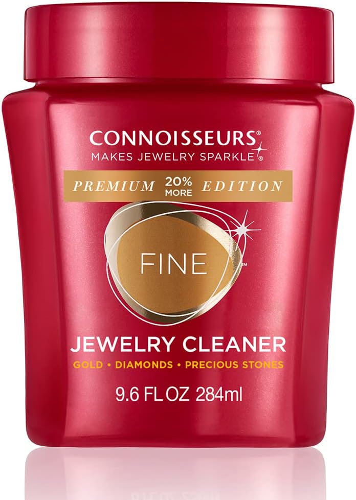 CONNOISSEURS Premium Edition Jewelry Cleaner, Value Size 9.6oz – Pick from Fine, Silver or Delicate Jewelry Cleaner CONNOISSEURS Premium Edition Jewelry Cleaner, Value Size 9.6oz – Pick from Fine, Silver or Delicate Jewelry Cleaner