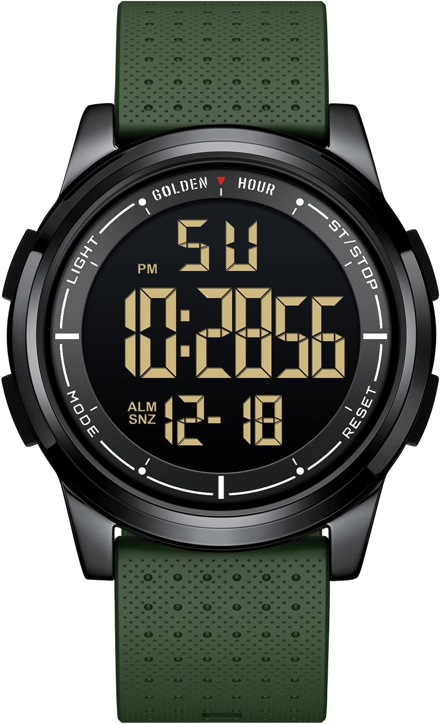 GOLDEN HOUR Ultra-Thin Minimalist Sports Waterproof Digital Watches Men with Wide-Angle Display Rubber Strap Wrist Watch for Men Women GOLDEN HOUR Ultra-Thin Minimalist Sports Waterproof Digital Watches Men with Wide-Angle Display Rubber Strap Wrist Watch for Men Women