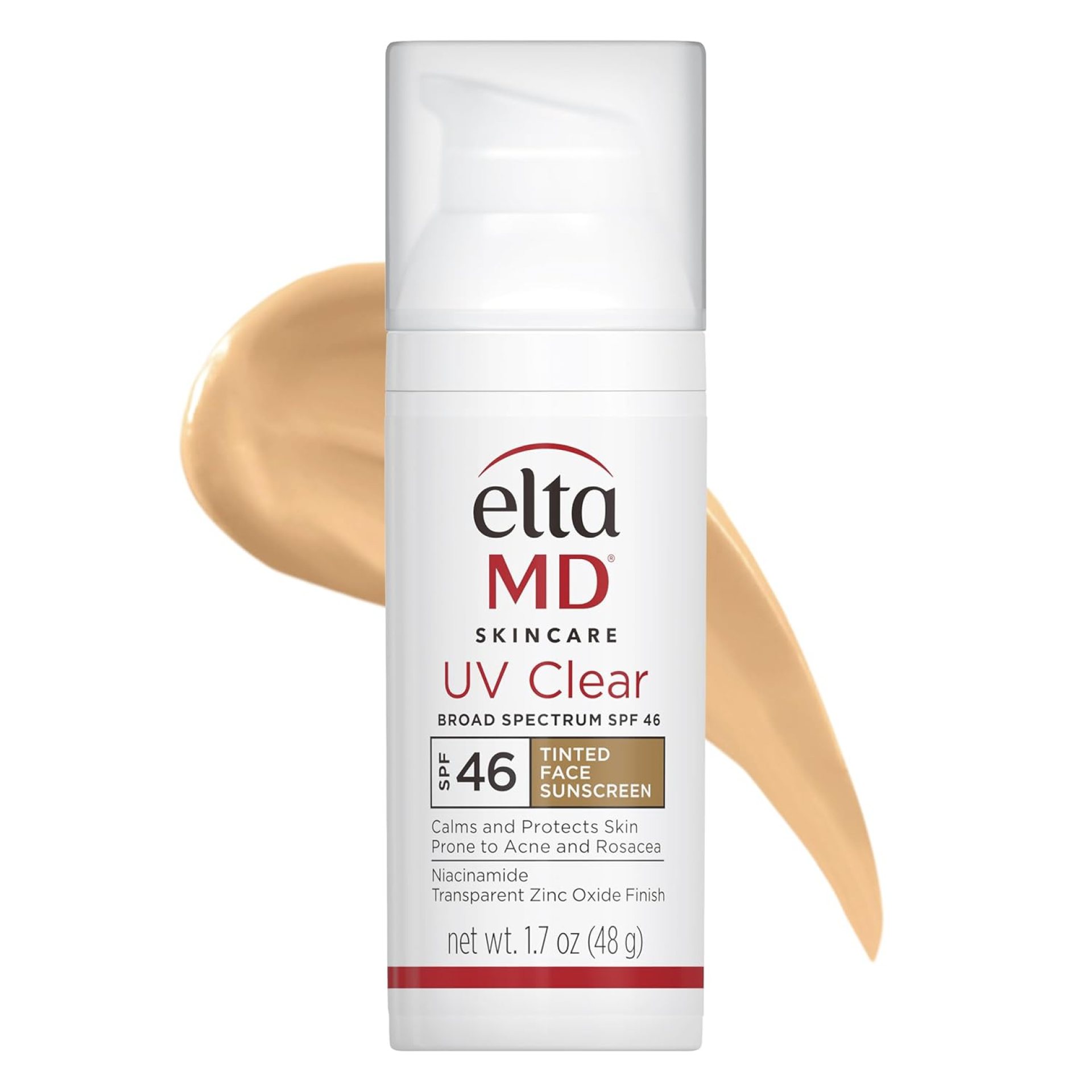 EltaMD UV Clear Tinted Face Sunscreen, SPF 46 Oil- Free Tinted Sunscreen with Zinc Oxide, Dermatologist Recommended Sunscreen, 1.7 oz Pump EltaMD UV Clear Tinted Face Sunscreen, SPF 46 Oil- Free Tinted Sunscreen with Zinc Oxide, Dermatologist Recommended Sunscreen, 1.7 oz Pump