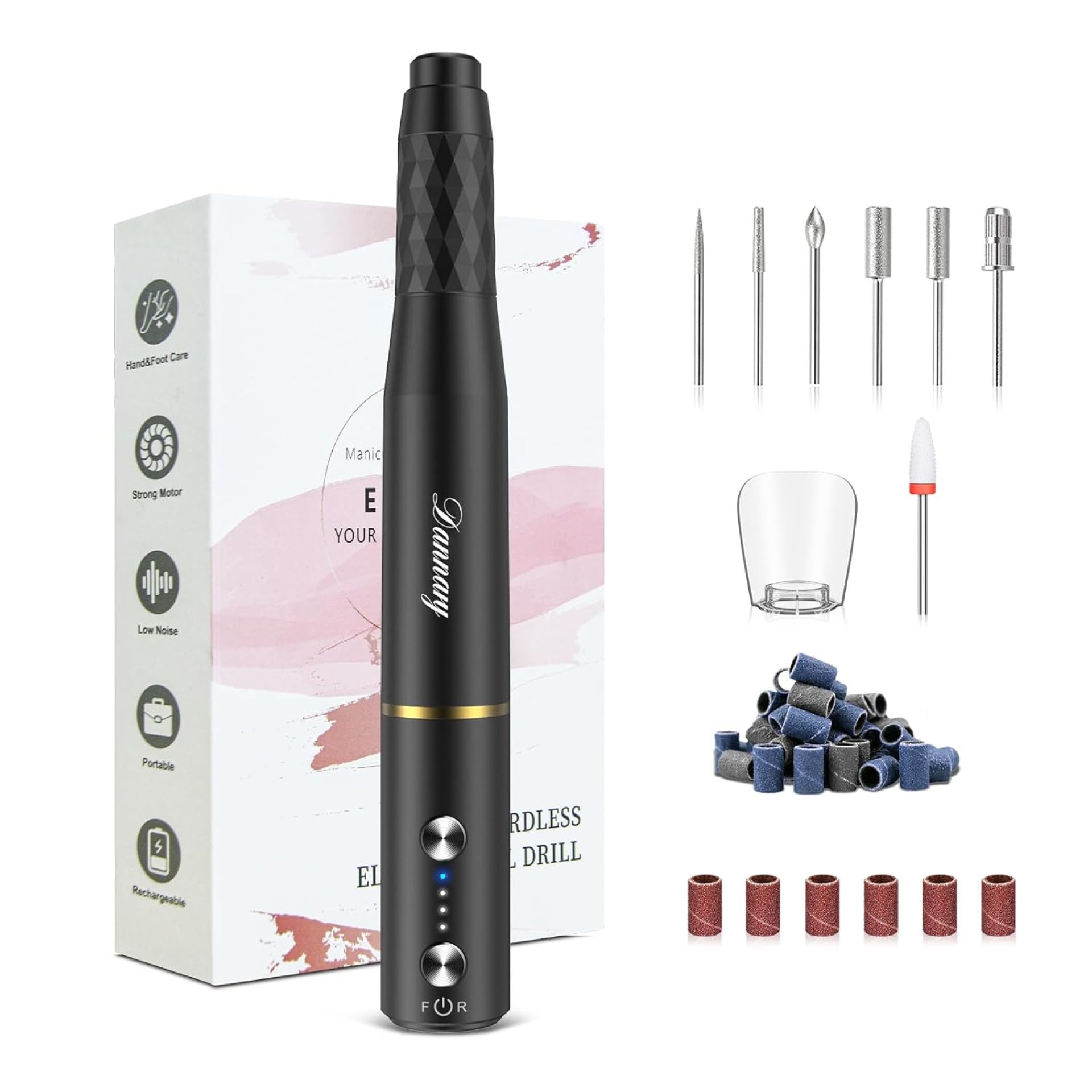 Electric Nail Drill Professional Efile Nail Drill Kit for Acrylic, Gel Nails, Manicure Pedicure Kit for Polishing Shape Tools(Black) Electric Nail Drill Professional Efile Nail Drill Kit for Acrylic, Gel Nails, Manicure Pedicure Kit for Polishing Shape Tools(Black)