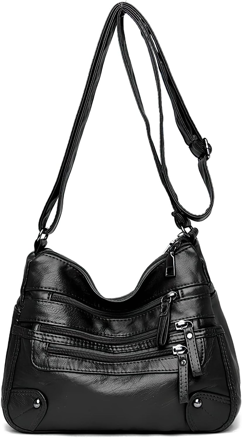 WITERY Crossboby Bag for Women – Soft PU Leather Multi-Pocket Shoulder Bag Handbag with Adjustable Strap WITERY Crossboby Bag for Women – Soft PU Leather Multi-Pocket Shoulder Bag Handbag with Adjustable Strap