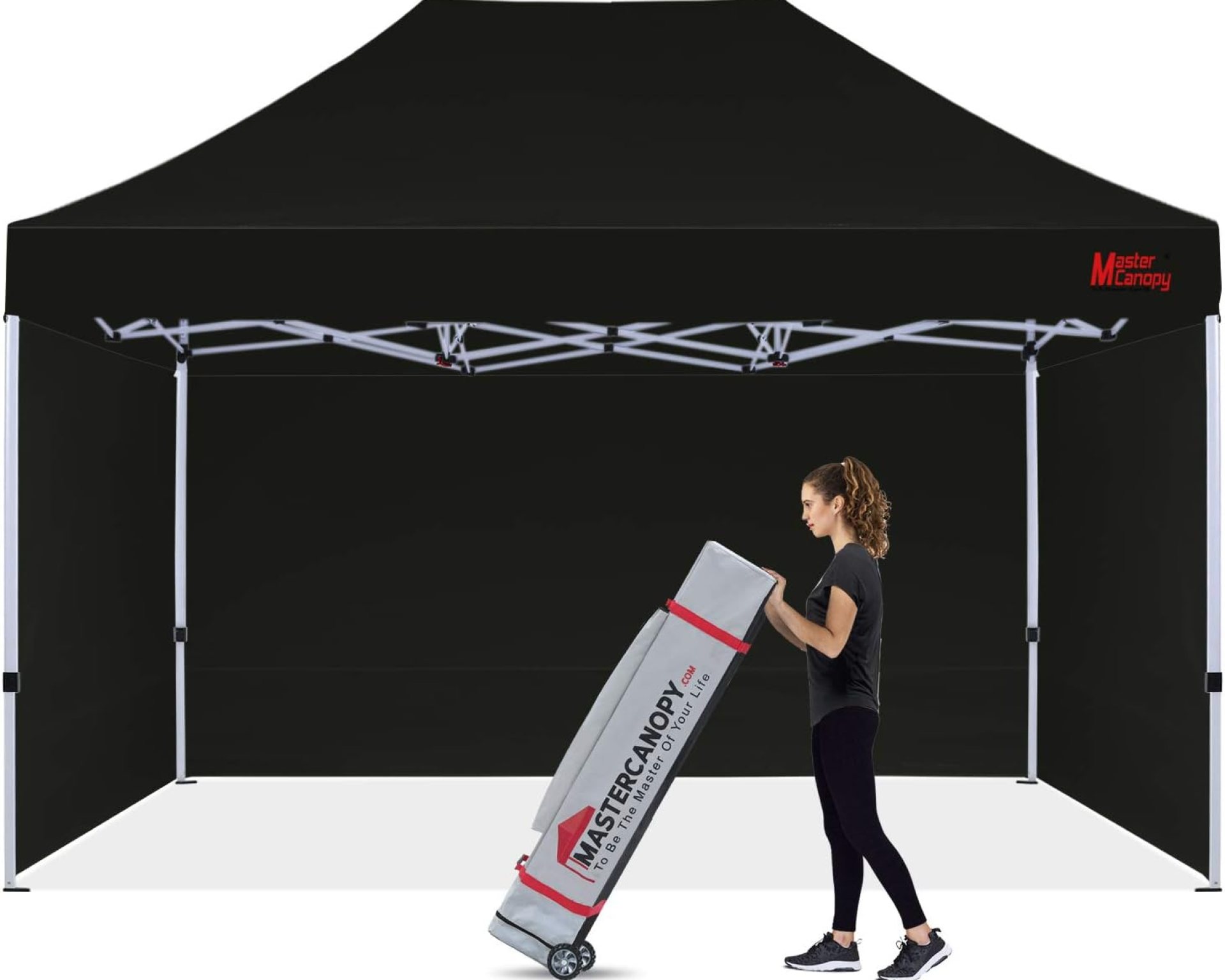 MASTERCANOPY Heavy Duty Pop-up Canopy Tent with Sidewalls (10×15,Black) MASTERCANOPY Heavy Duty Pop-up Canopy Tent with Sidewalls (10×15,Black)