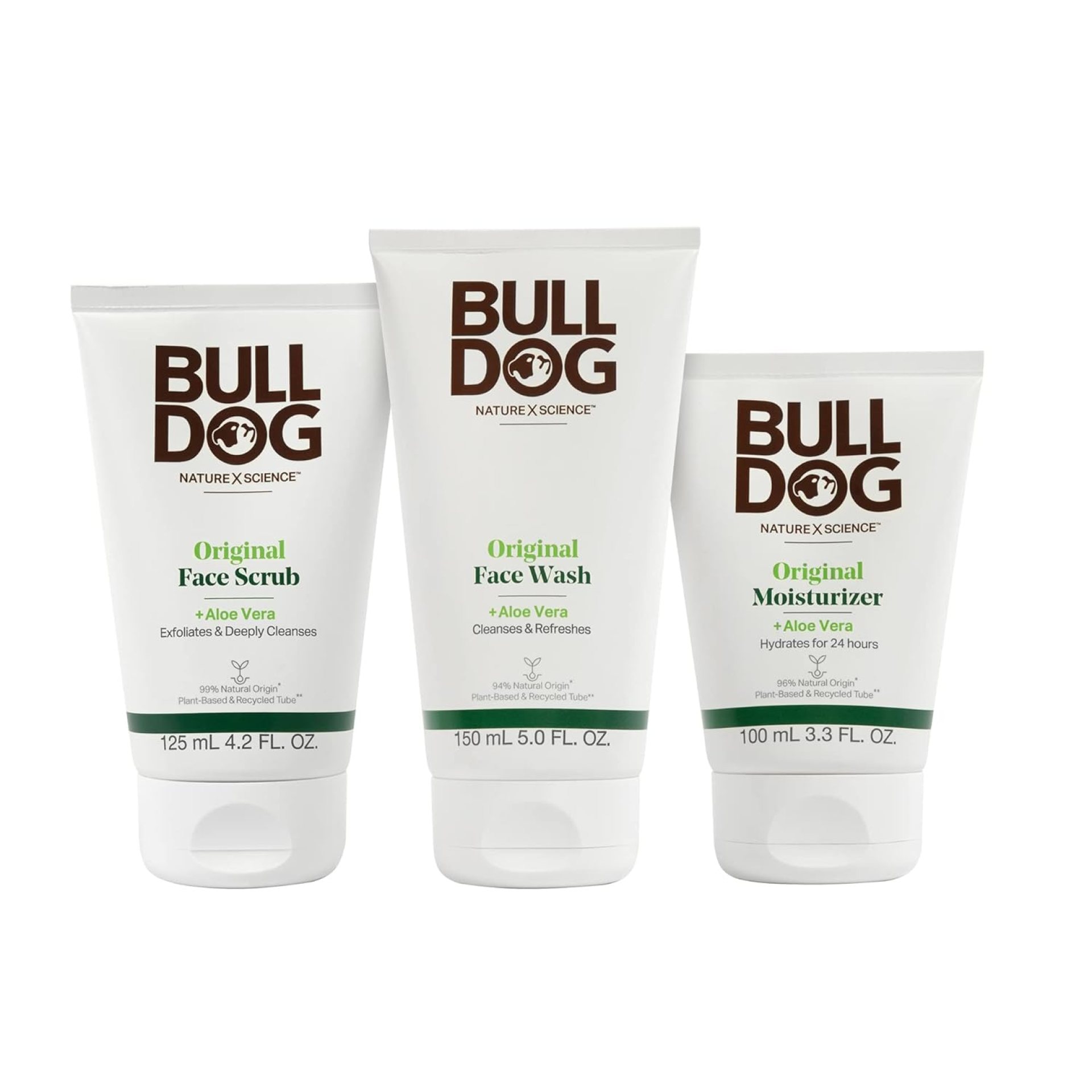 Bulldog Mens Skincare and Grooming Original Full Face Kit with Moisturizer, Face Wash & Face Scrub Bulldog Mens Skincare and Grooming Original Full Face Kit with Moisturizer, Face Wash & Face Scrub