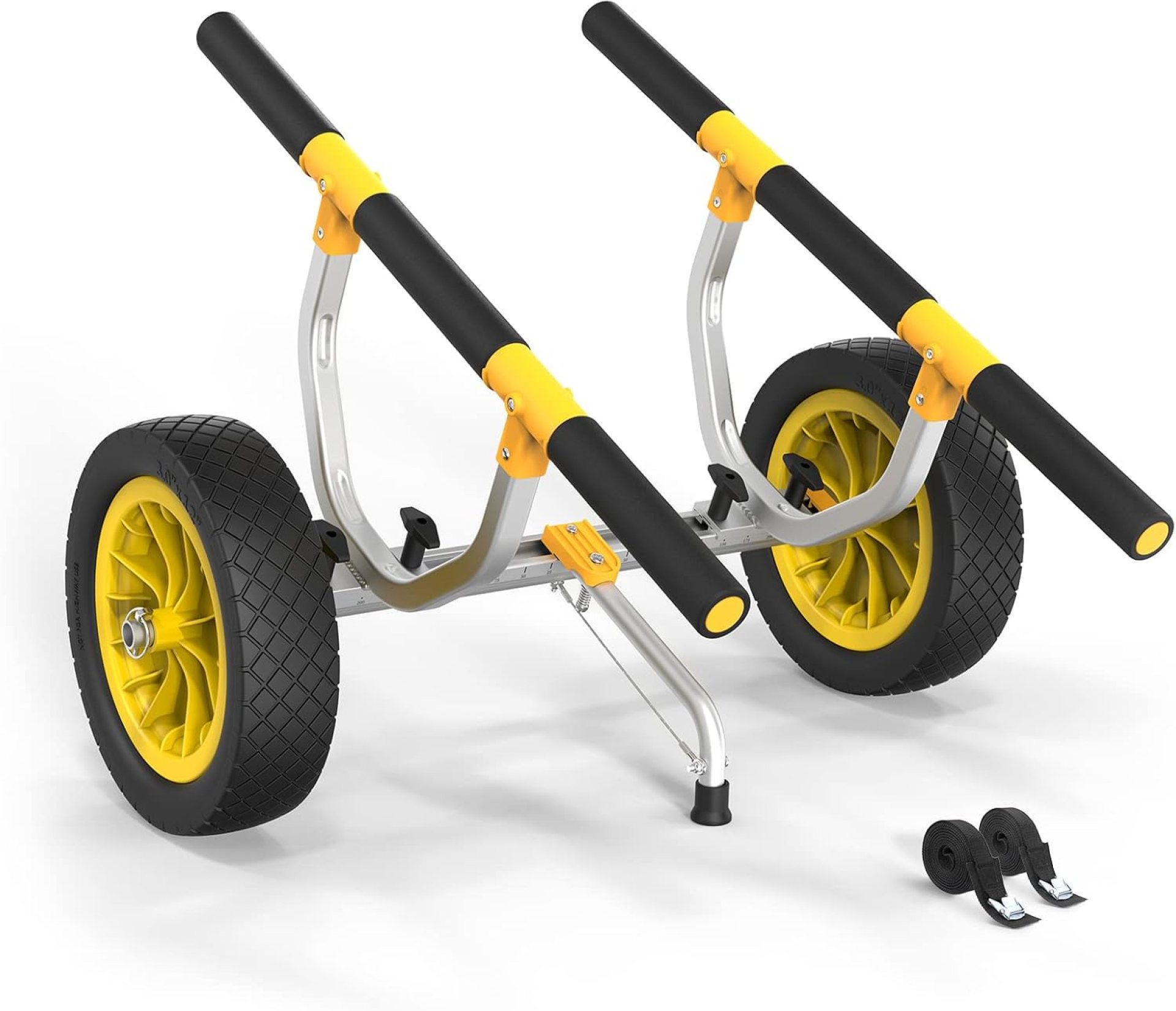 Bonnlo Kayak Cart, Heavy Duty Universal Kayak Trailer Adjustable Width 6.3″-18.7″ Canoe Cart Dolly with 12″ Flat-Free Kayak Wheels and Kickstand, 450 Lb Weight Capacity Kayak Trolley Transport Bonnlo Kayak Cart, Heavy Duty Universal Kayak Trailer Adjustable Width 6.3″-18.7″ Canoe Cart Dolly with 12″ Flat-Free Kayak Wheels and Kickstand, 450 Lb Weight Capacity Kayak Trolley Transport