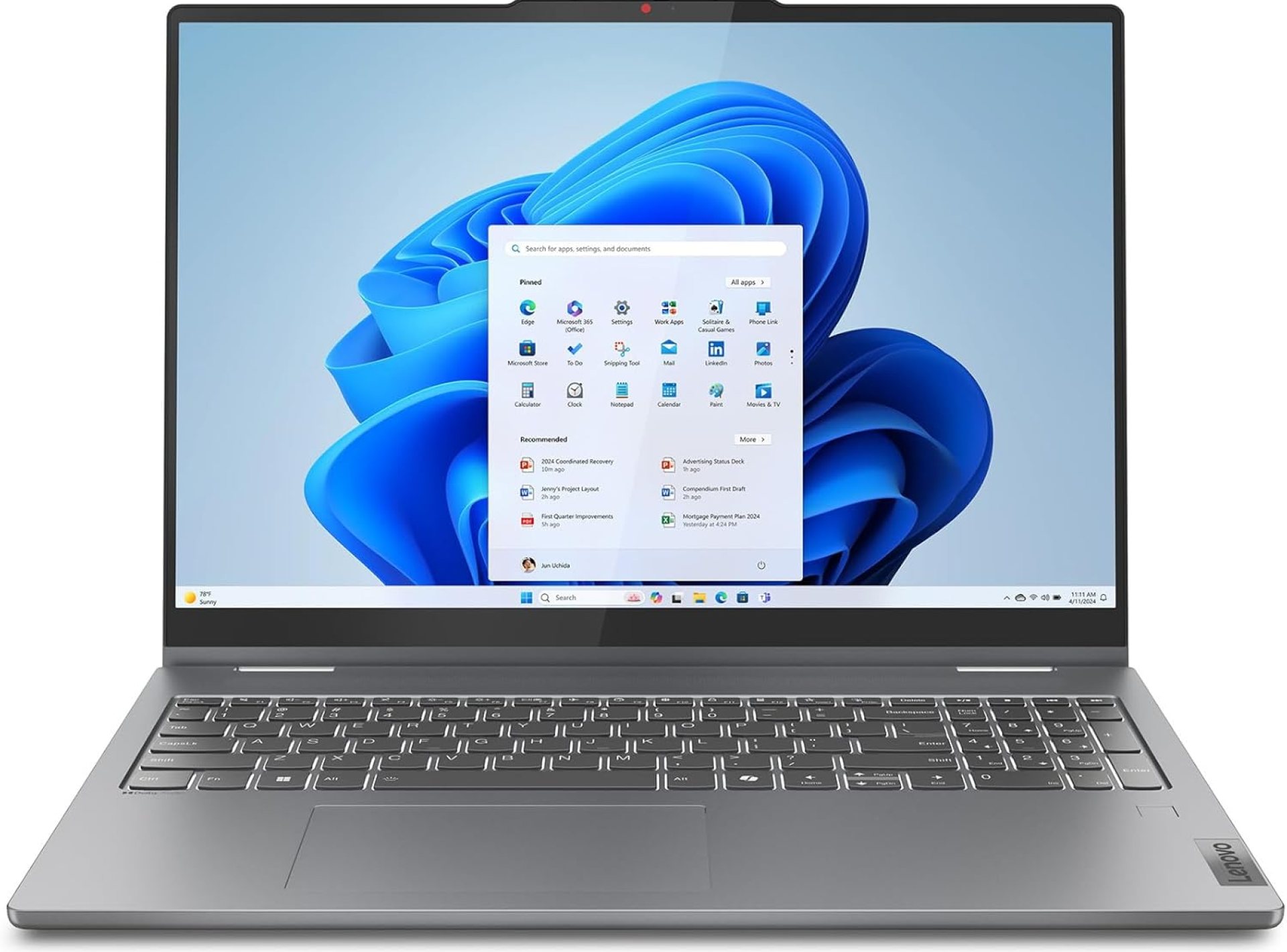 IdeaPad 5 2-in-1-2024 – Professional Laptop – Fingerprint Sensor – 16″ WUXGA IPS Display – 16GB Memory – 512GB SSD Storage – AMD Ryzen™ 7 8845HS – Windows 11 Home -Luna Grey IdeaPad 5 2-in-1-2024 – Professional Laptop – Fingerprint Sensor – 16″ WUXGA IPS Display – 16GB Memory – 512GB SSD Storage – AMD Ryzen™ 7 8845HS – Windows 11 Home -Luna Grey