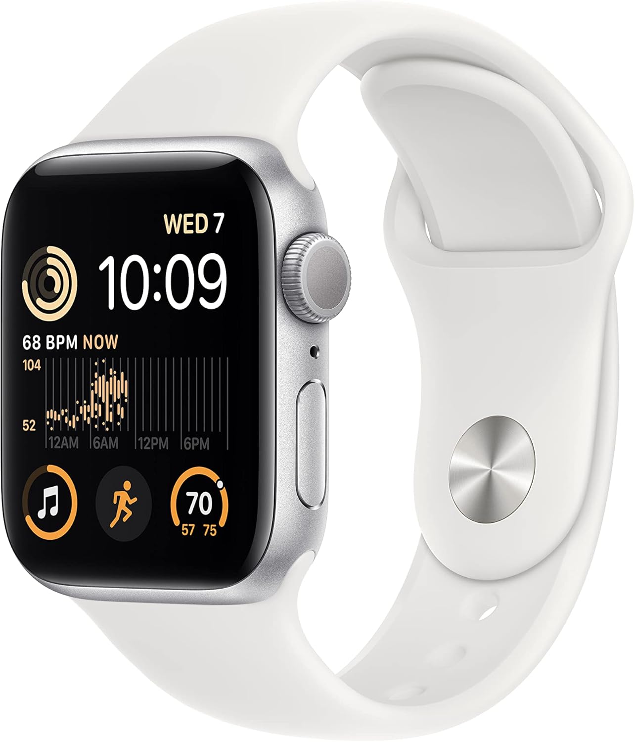 Apple Watch SE (2nd Gen) (GPS, 40mm) – Silver Aluminum Case with White Sport Band, M/L (Renewed) Apple Watch SE (2nd Gen) (GPS, 40mm) – Silver Aluminum Case with White Sport Band, M/L (Renewed)