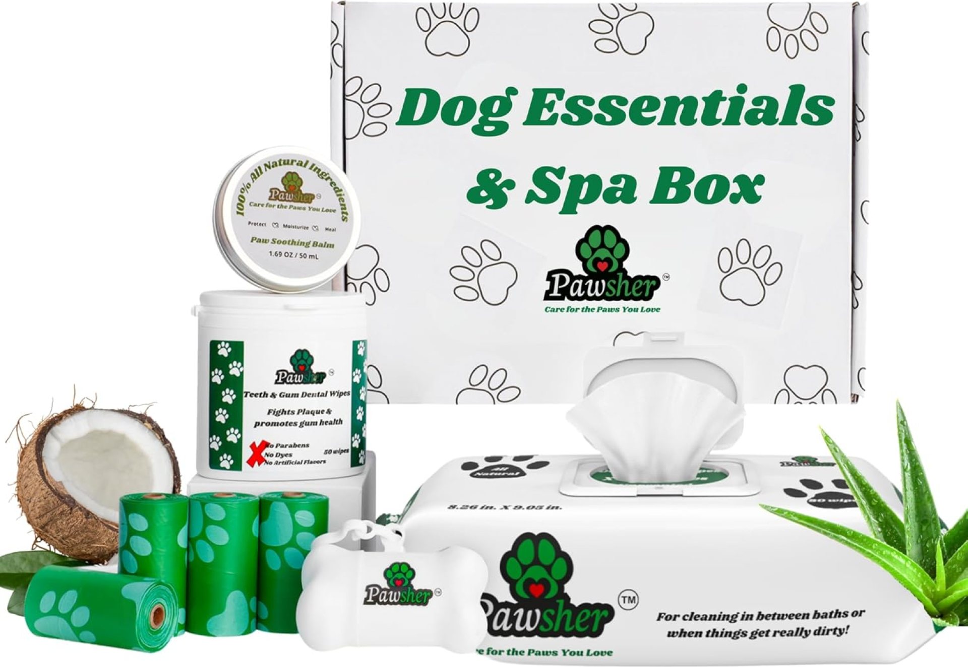Dog Essentials Box | Dog Wipes for Cleaning & Deodorizing | Paw Balm for Dogs | Teeth Cleaning Pet Wipes | Poop Bags Rolls | Puppy Essentials Gift Box | Travel Friendly Dogs Accessories Dog Essentials Box | Dog Wipes for Cleaning & Deodorizing | Paw Balm for Dogs | Teeth Cleaning Pet Wipes | Poop Bags Rolls | Puppy Essentials Gift Box | Travel Friendly Dogs Accessories