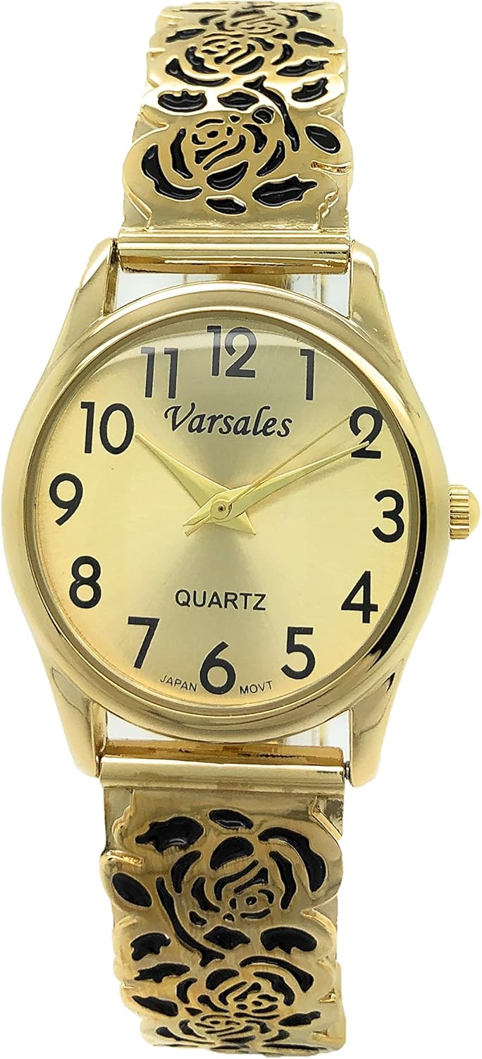 VERSALES Ladies Elegant Floral Flower Stretch Elastic Band Fashion Watch Varsales VERSALES Ladies Elegant Floral Flower Stretch Elastic Band Fashion Watch Varsales