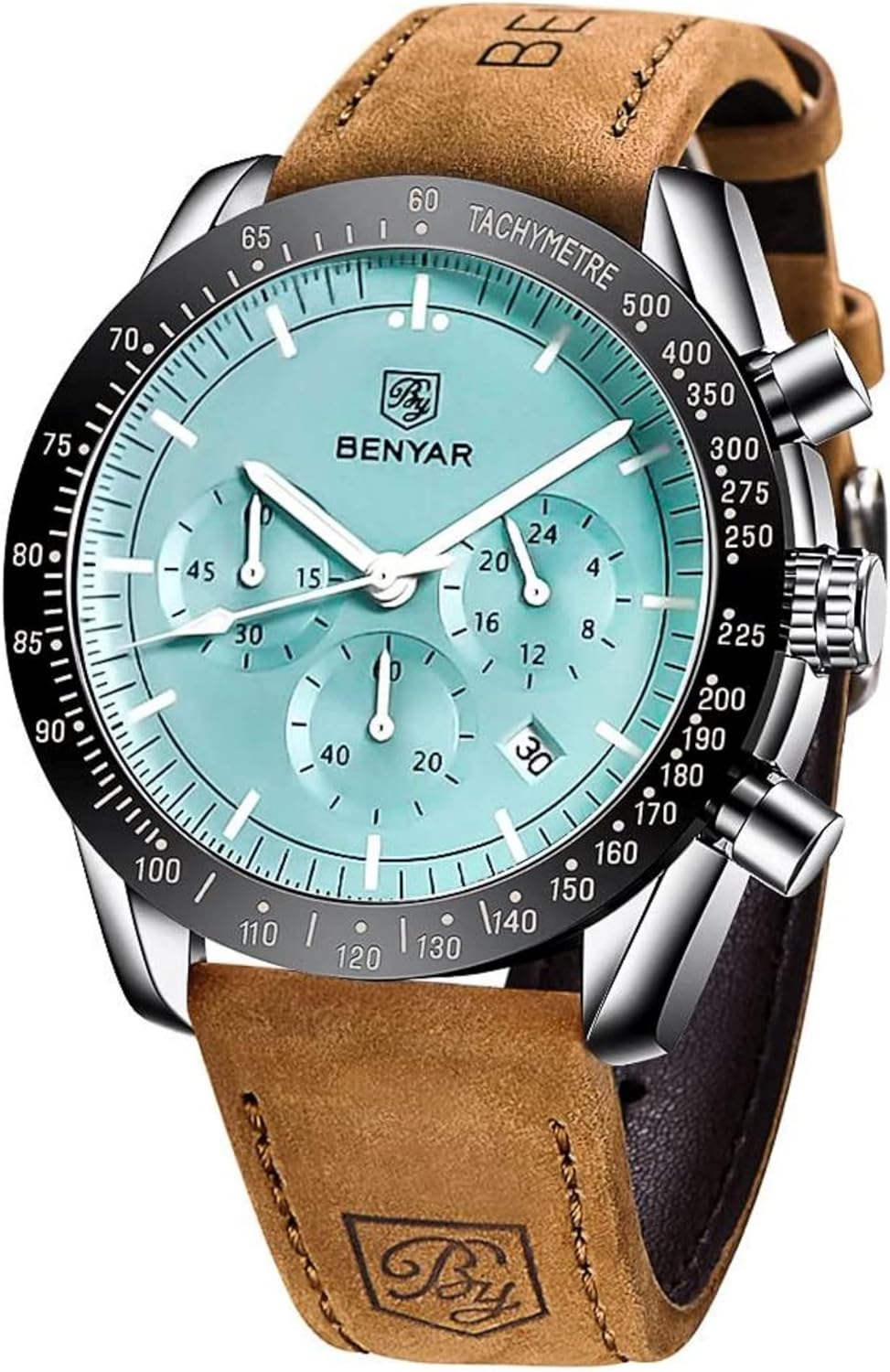 BY BENYAR Mens Watches Analog Quartz Chronograph Waterproof Men’s Wrist Watches Business Casual Fashion Classic Designer Elegant Dress Watch with Calendar Leather/Stainless Steel Strap Gifts for Men BY BENYAR Mens Watches Analog Quartz Chronograph Waterproof Men’s Wrist Watches Business Casual Fashion Classic Designer Elegant Dress Watch with Calendar Leather/Stainless Steel Strap Gifts for Men