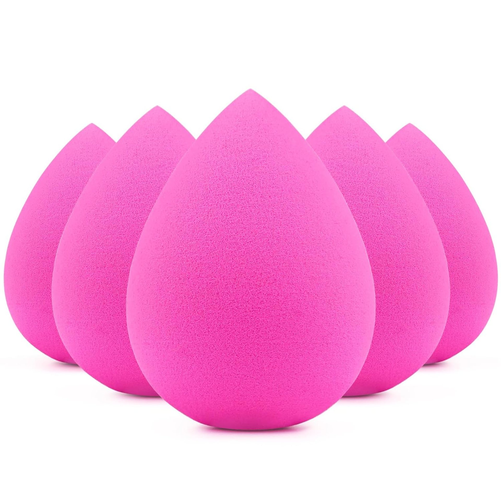 BEAKEY 5 Pcs Makeup Sponges, Latex-Free Beauty Sponge for Flawless Liquid, Cream, and Powder Application, Rose Pink Sponges BEAKEY 5 Pcs Makeup Sponges, Latex-Free Beauty Sponge for Flawless Liquid, Cream, and Powder Application, Rose Pink Sponges