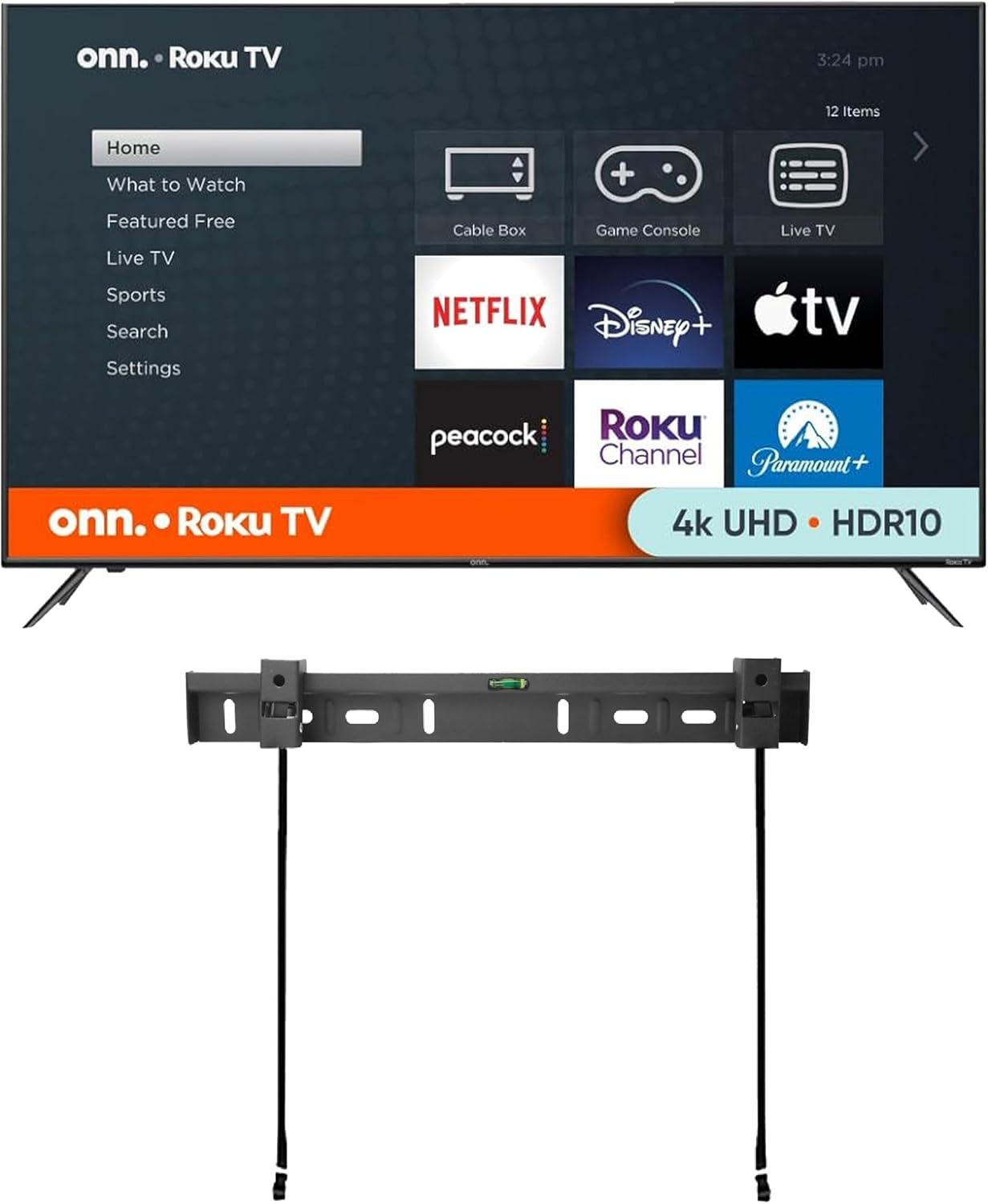 ONN 65-Inch Class 4k HDR10+ Smart TV + Free Wall Mount with Wi-Fi Connectivity and Mobile App | Flat Screen TV | Compatible with Home Kit | Alexa and Google Assistant (Renewed) ONN 65-Inch Class 4k HDR10+ Smart TV + Free Wall Mount with Wi-Fi Connectivity and Mobile App | Flat Screen TV | Compatible with Home Kit | Alexa and Google Assistant (Renewed)
