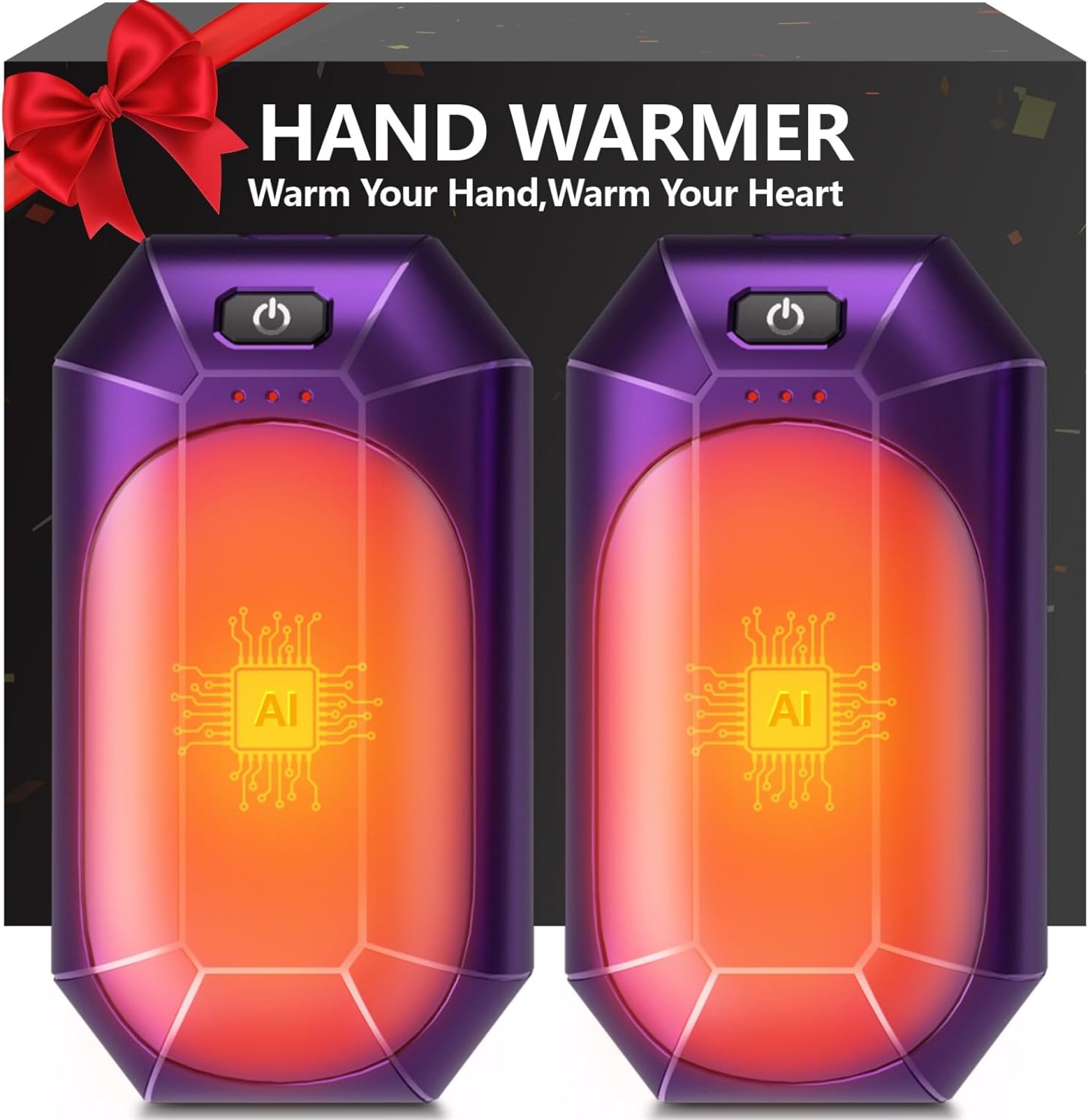 AI Hand Warmers Rechargeable 2 Pack,Portable Electric Hand Warmer Reusable,AI Hand Warmer for Outdoor Golf Hunting Camping Accessories,Warm Winter Gifts for Men Women Kids AI Hand Warmers Rechargeable 2 Pack,Portable Electric Hand Warmer Reusable,AI Hand Warmer for Outdoor Golf Hunting Camping Accessories,Warm Winter Gifts for Men Women Kids