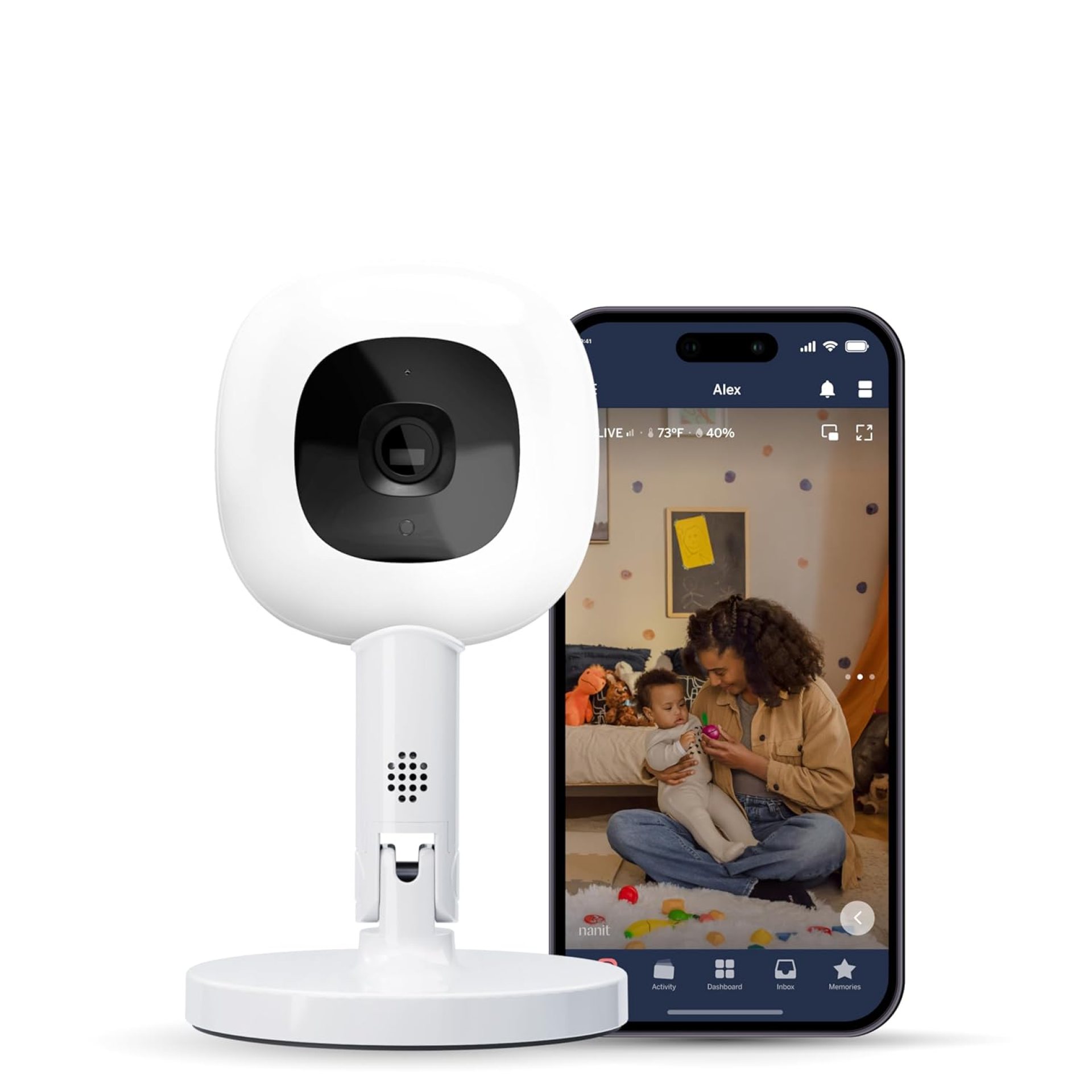 Nanit Pro Smart Baby Monitor & Flex Stand – 1080p Wi-Fi Video Camera, Sensor-Free Sleep & Breathing Motion Tracker, 2-Way Audio, Sound/Motion/Cry Notifications, Night Vision, and Breathing Band Nanit Pro Smart Baby Monitor & Flex Stand – 1080p Wi-Fi Video Camera, Sensor-Free Sleep & Breathing Motion Tracker, 2-Way Audio, Sound/Motion/Cry Notifications, Night Vision, and Breathing Band