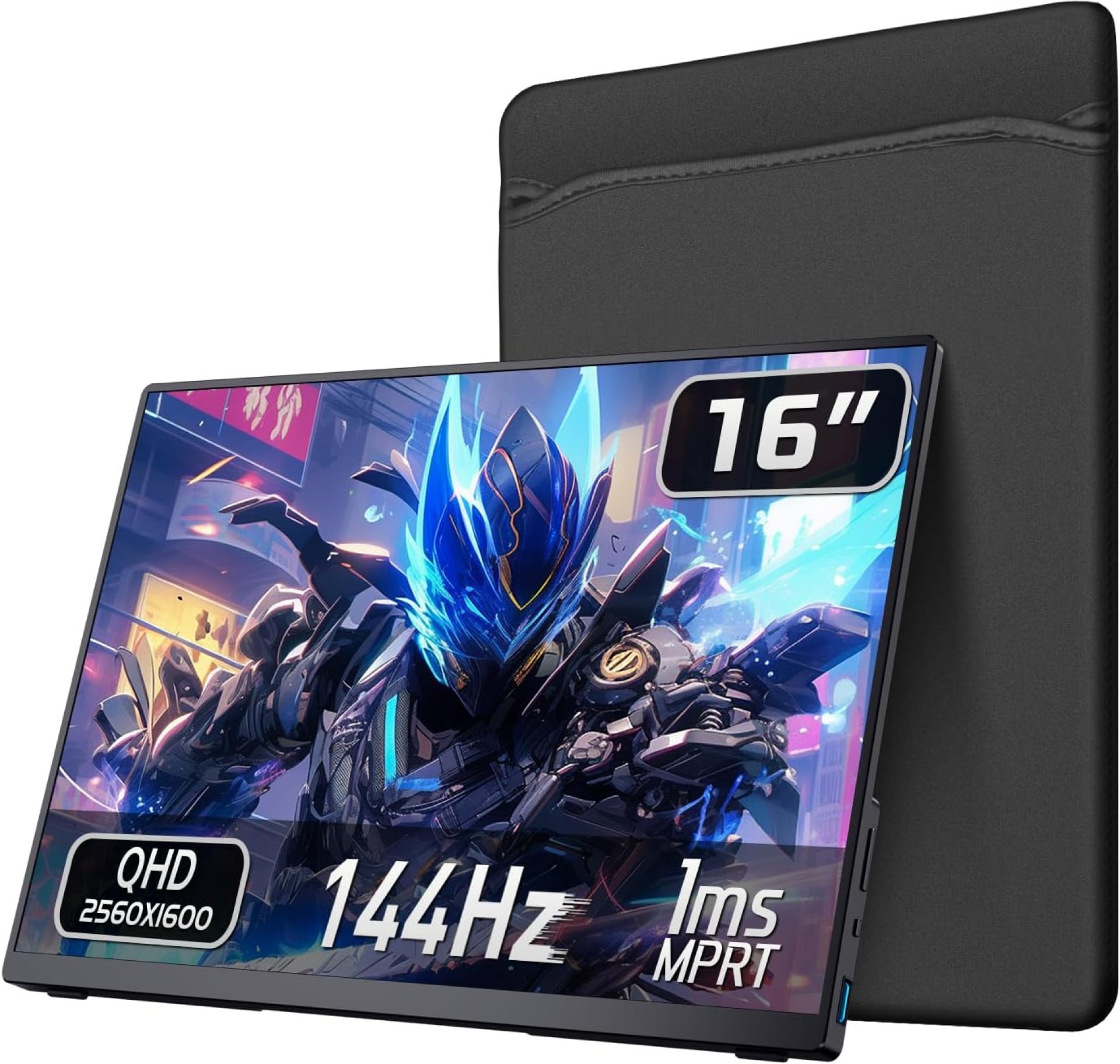 Portable Monitor 2K 144Hz, 16″ 2560×1600 QHD Portable Gaming Monitor HDR FreeSync, Ultra Slim Travel Monitor w/Kickstand & Speaker, External Screen for Laptop Switch Xbox PS5/4 Portable Monitor 2K 144Hz, 16″ 2560×1600 QHD Portable Gaming Monitor HDR FreeSync, Ultra Slim Travel Monitor w/Kickstand & Speaker, External Screen for Laptop Switch Xbox PS5/4
