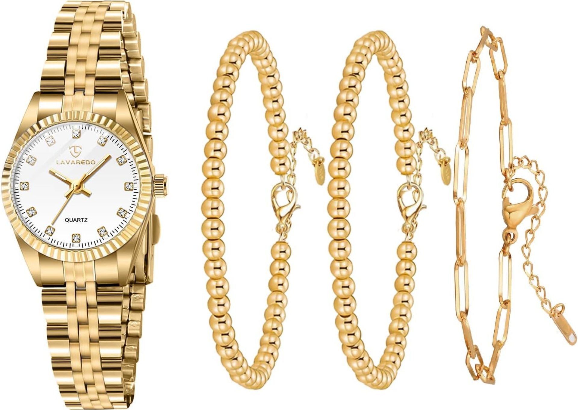 Gold Womens Watch Set, 18K Gold Plated Bangle Bracelets Ring for Women, Dainty Ladies Wrist Waterproof Analog Watch with Luminous, Valentine Anniversary Birthday Gifts for Women Gold Womens Watch Set, 18K Gold Plated Bangle Bracelets Ring for Women, Dainty Ladies Wrist Waterproof Analog Watch with Luminous, Valentine Anniversary Birthday Gifts for Women