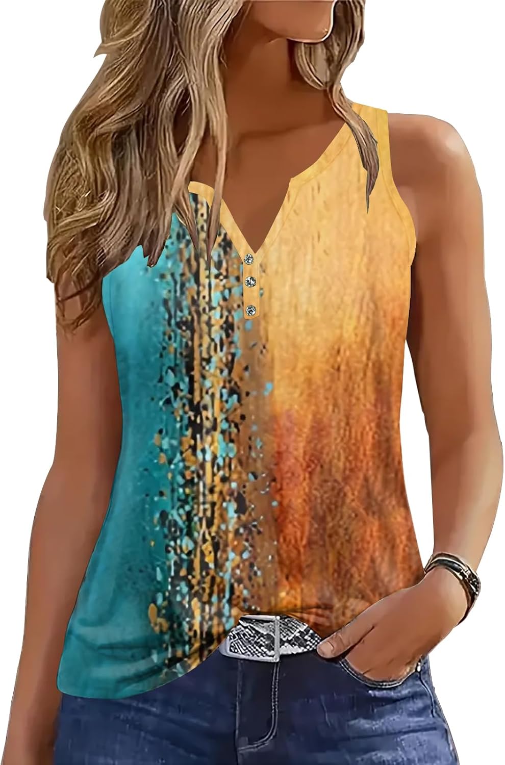 Tank Tops for Women Summer Tops Casual Button Down Shirts Loose Fit V Neck Sleeveless T Shirts Tank Tops for Women Summer Tops Casual Button Down Shirts Loose Fit V Neck Sleeveless T Shirts