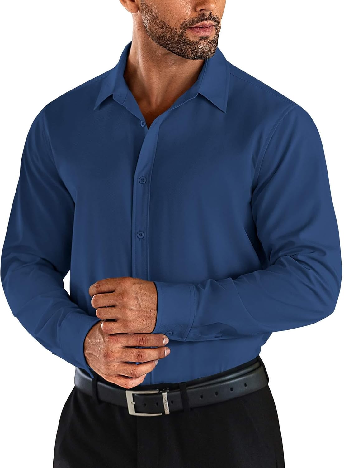 COOFANDY Men’s Business Dress Shirts Wrinkle Free Long Sleeve Regular Fit Dress Shirt Textured Casual Button Down Shirts COOFANDY Men’s Business Dress Shirts Wrinkle Free Long Sleeve Regular Fit Dress Shirt Textured Casual Button Down Shirts