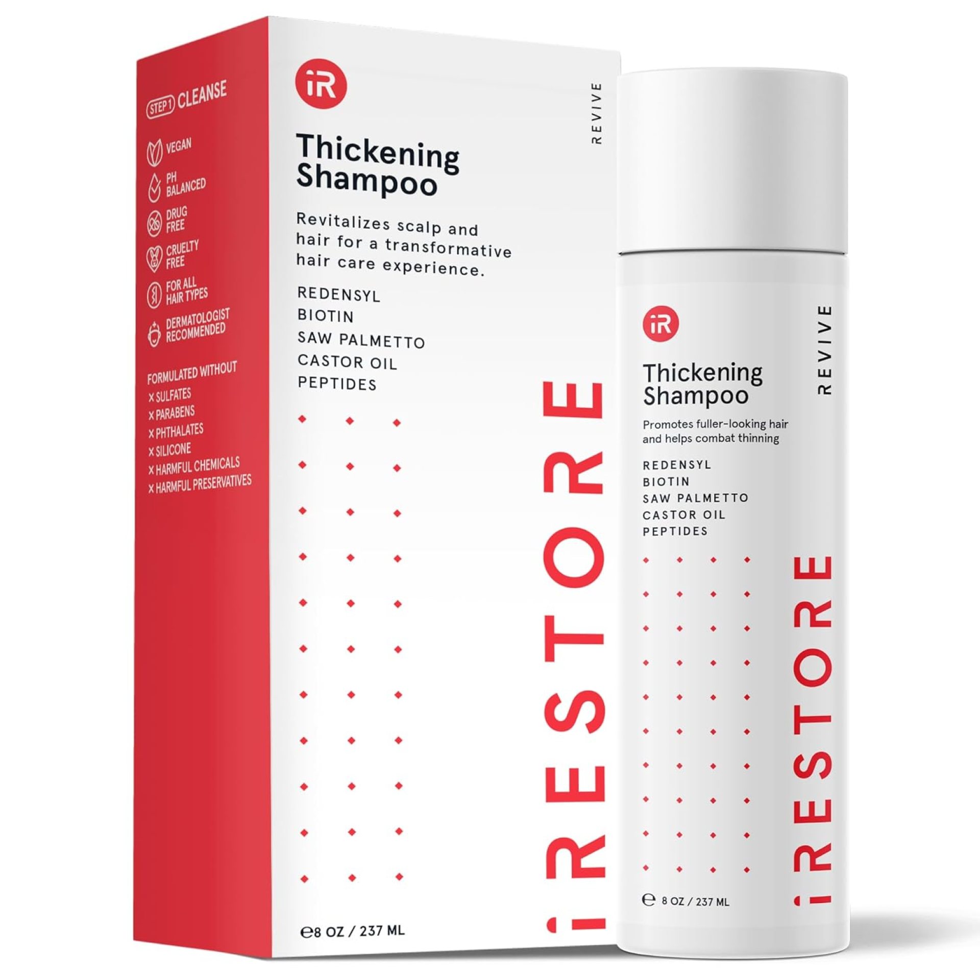iRestore Anti Hair Loss and Thinning Shampoo – Biotin Formula for Hair Growth, Thickening and Volumizing for Men & Women iRestore Anti Hair Loss and Thinning Shampoo – Biotin Formula for Hair Growth, Thickening and Volumizing for Men & Women