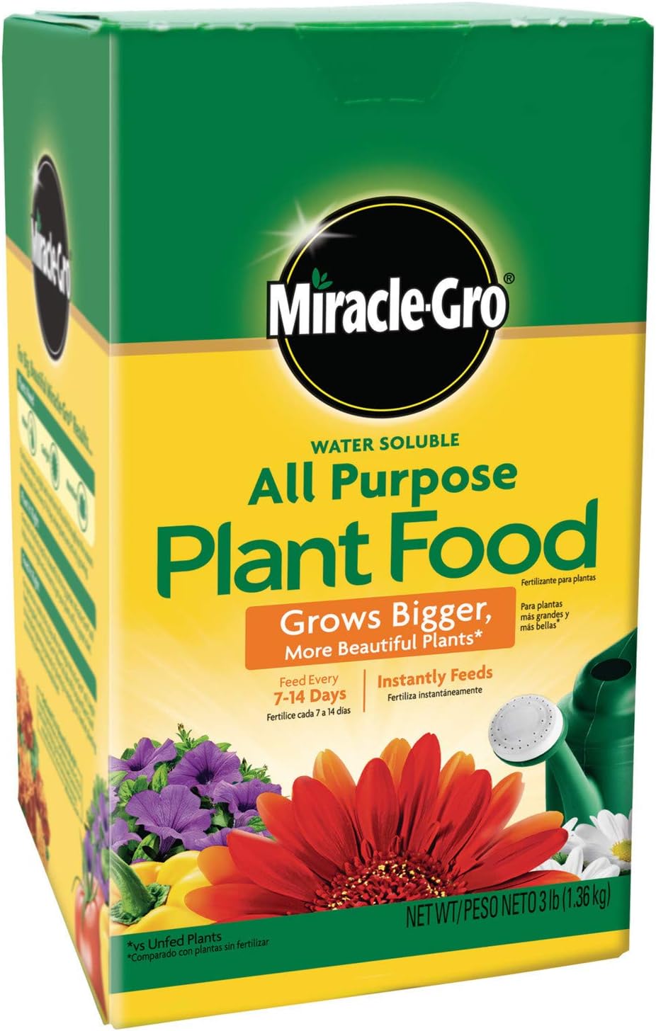 Miracle-Gro Water Soluble All Purpose Plant Food, Fertilizer for Indoor or Outdoor Flowers, Vegetables or Trees, 3 lbs. Miracle-Gro Water Soluble All Purpose Plant Food, Fertilizer for Indoor or Outdoor Flowers, Vegetables or Trees, 3 lbs.