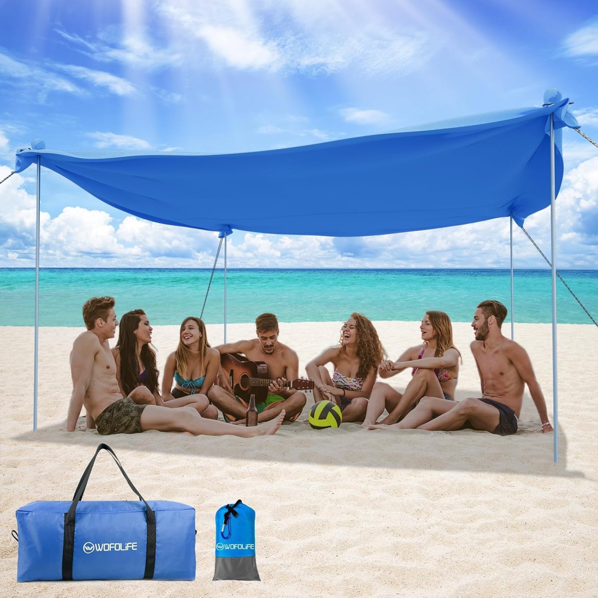 Beach Tent Sun Shelter Sunshade 10x10ft with Beach Blanket Waterproof Sandproof for 6-8 Adults, UPF50+ Protection, Easy Setup, Portable Outdoor Beach Canopy for Beach Picnic Camping Fishing Beach Tent Sun Shelter Sunshade 10x10ft with Beach Blanket Waterproof Sandproof for 6-8 Adults, UPF50+ Protection, Easy Setup, Portable Outdoor Beach Canopy for Beach Picnic Camping Fishing