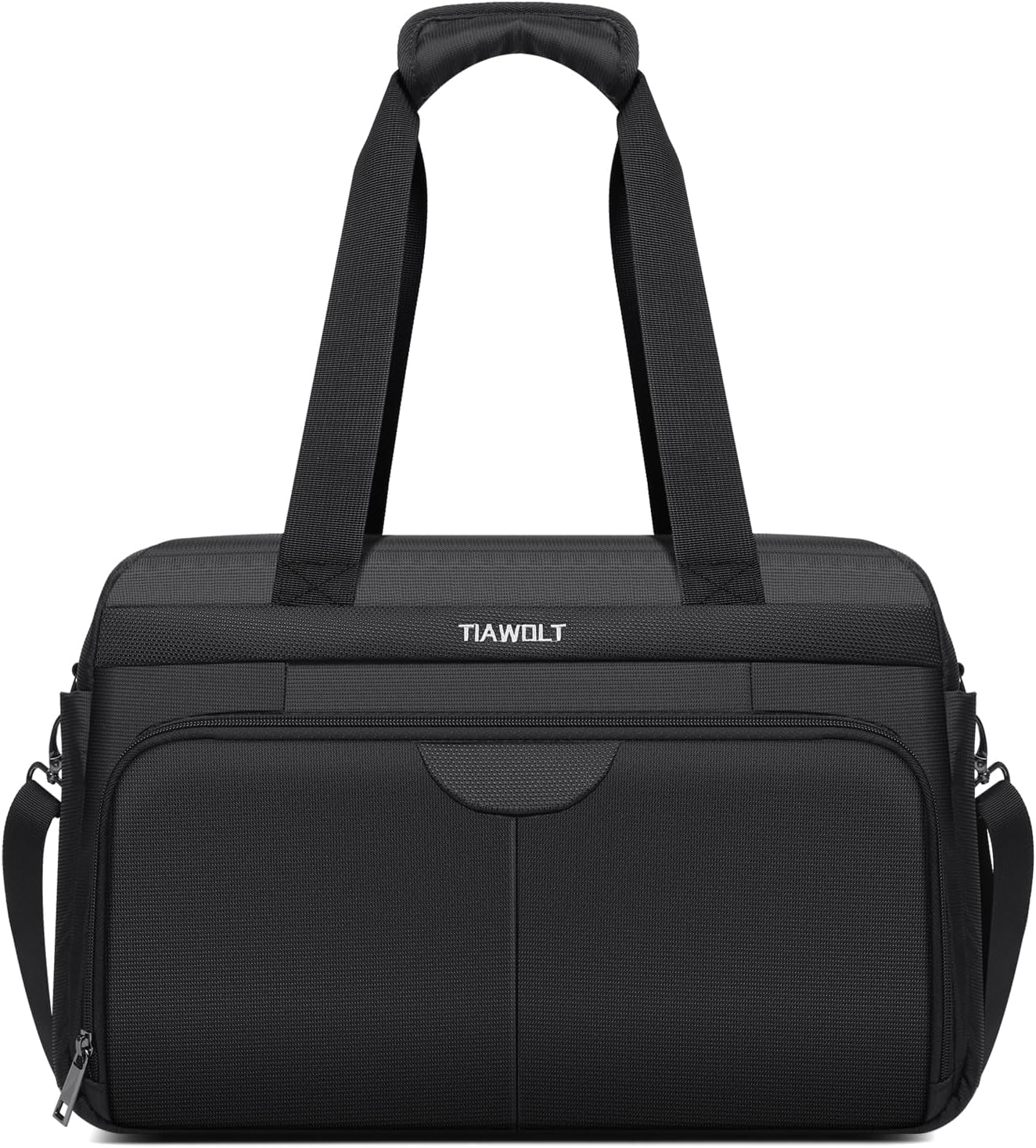 Carry-On Luggage Travel Duffel Personal Item Tote Overnight Weekender Expandable Underseat Bag with Adjustable Strap, Black Carry-On Luggage Travel Duffel Personal Item Tote Overnight Weekender Expandable Underseat Bag with Adjustable Strap, Black