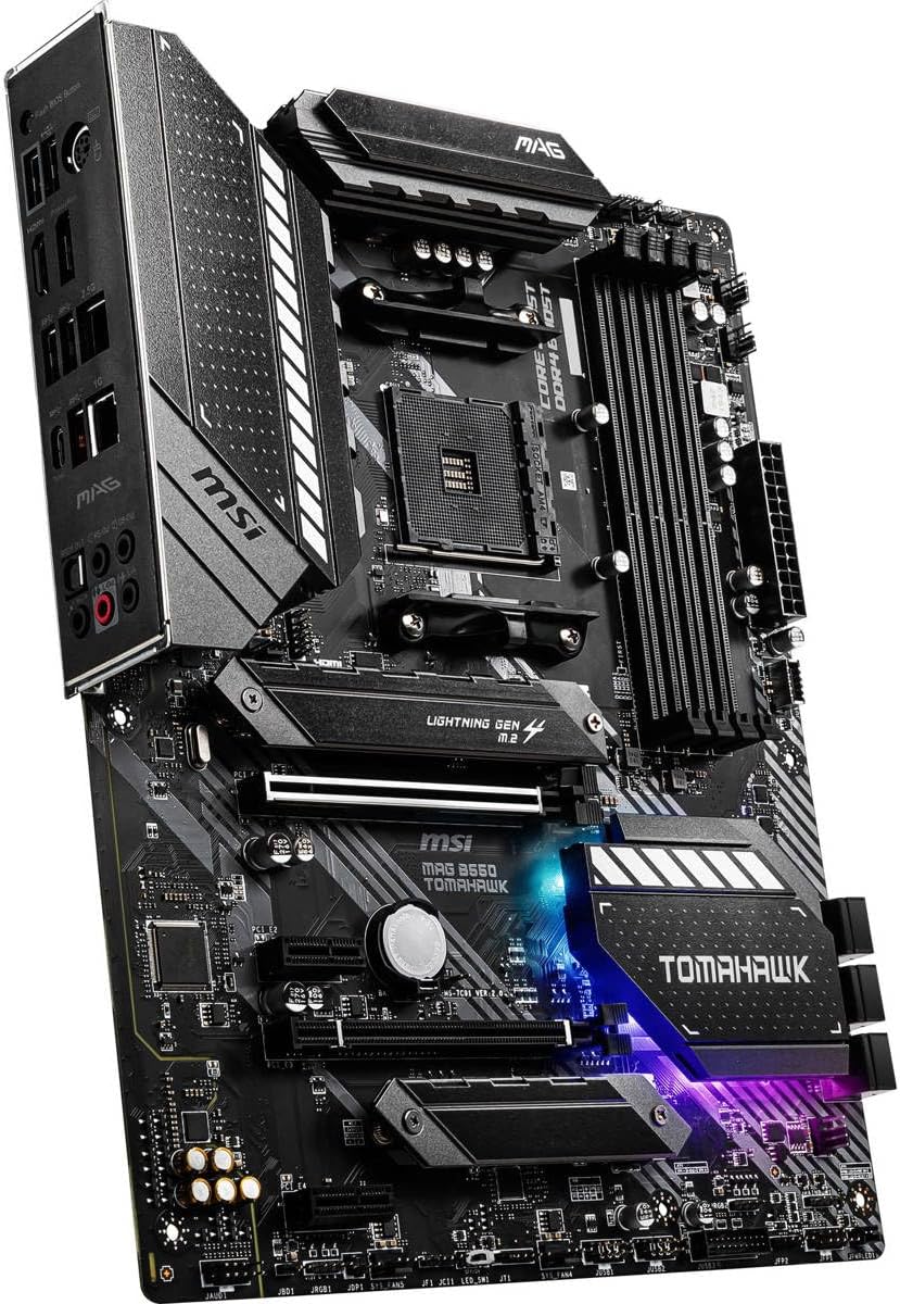 MSI MAG B550 TOMAHAWK Gaming Motherboard (AMD AM4, DDR4, PCIe 4.0, SATA 6Gb/s, M.2, USB 3.2 Gen 2, HDMI/DP, ATX, AMD Ryzen 5000 Series processors) MSI MAG B550 TOMAHAWK Gaming Motherboard (AMD AM4, DDR4, PCIe 4.0, SATA 6Gb/s, M.2, USB 3.2 Gen 2, HDMI/DP, ATX, AMD Ryzen 5000 Series processors)