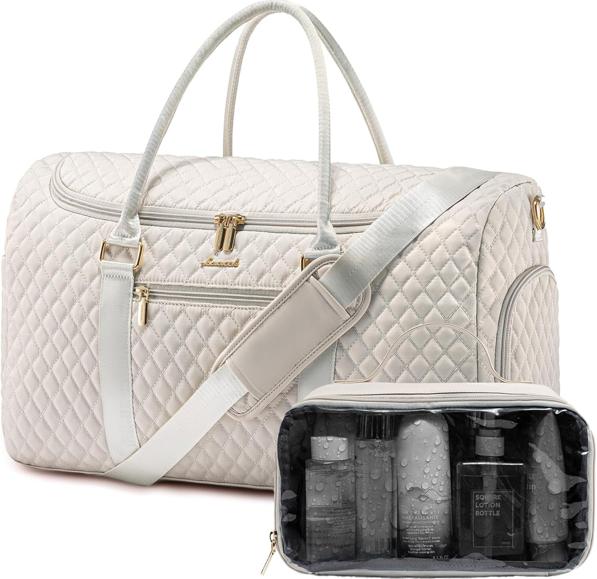LOVEVOOK Travel Duffle Bag, 40L Weekender Overnight Bags with Toiletry, Quilted Carry On Bag with Shoe Compartment, Gym Duffel Bag with Wet Pocket for Women, Hospital Bags for Labor and Delivery LOVEVOOK Travel Duffle Bag, 40L Weekender Overnight Bags with Toiletry, Quilted Carry On Bag with Shoe Compartment, Gym Duffel Bag with Wet Pocket for Women, Hospital Bags for Labor and Delivery