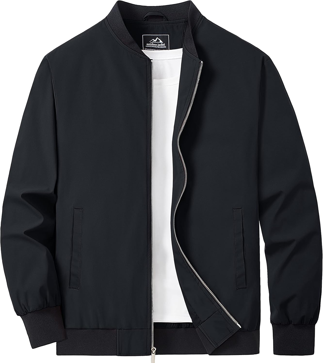 MAGCOMSEN Men’s Bomber Jacket Lightweight Casual Zip Up Windbreaker Spring Fall Golf Coat with Pockets MAGCOMSEN Men’s Bomber Jacket Lightweight Casual Zip Up Windbreaker Spring Fall Golf Coat with Pockets