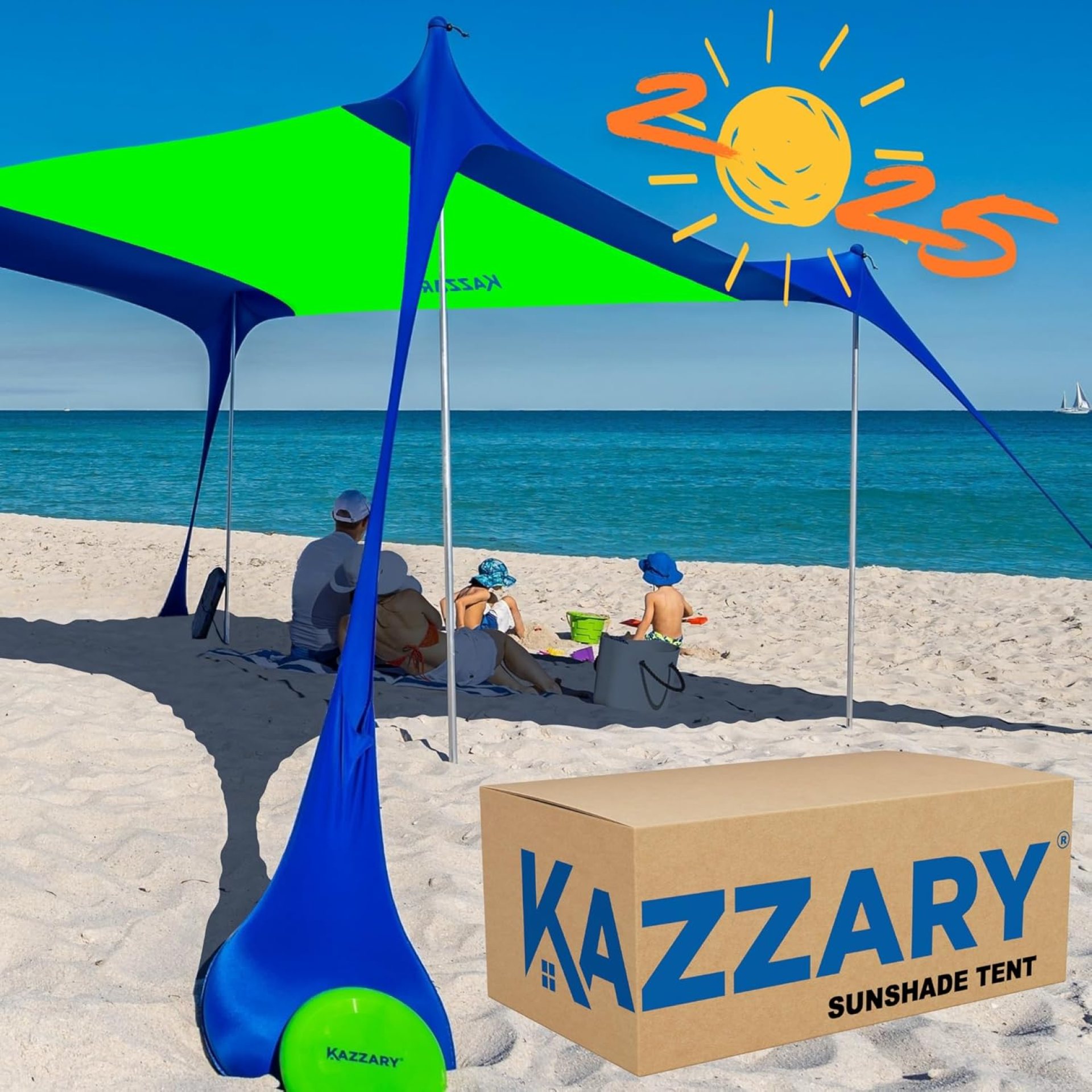 Beach Tent UPF50+ Sun Shade Canopy with Sandbags, 4 Stability Poles, Ground Pegs, Flying Disc Sand Shovel, Lightweight Sunshade Shelter, 7ft Tall for Outdoor Trips, Camping and Sports Beach Tent UPF50+ Sun Shade Canopy with Sandbags, 4 Stability Poles, Ground Pegs, Flying Disc Sand Shovel, Lightweight Sunshade Shelter, 7ft Tall for Outdoor Trips, Camping and Sports