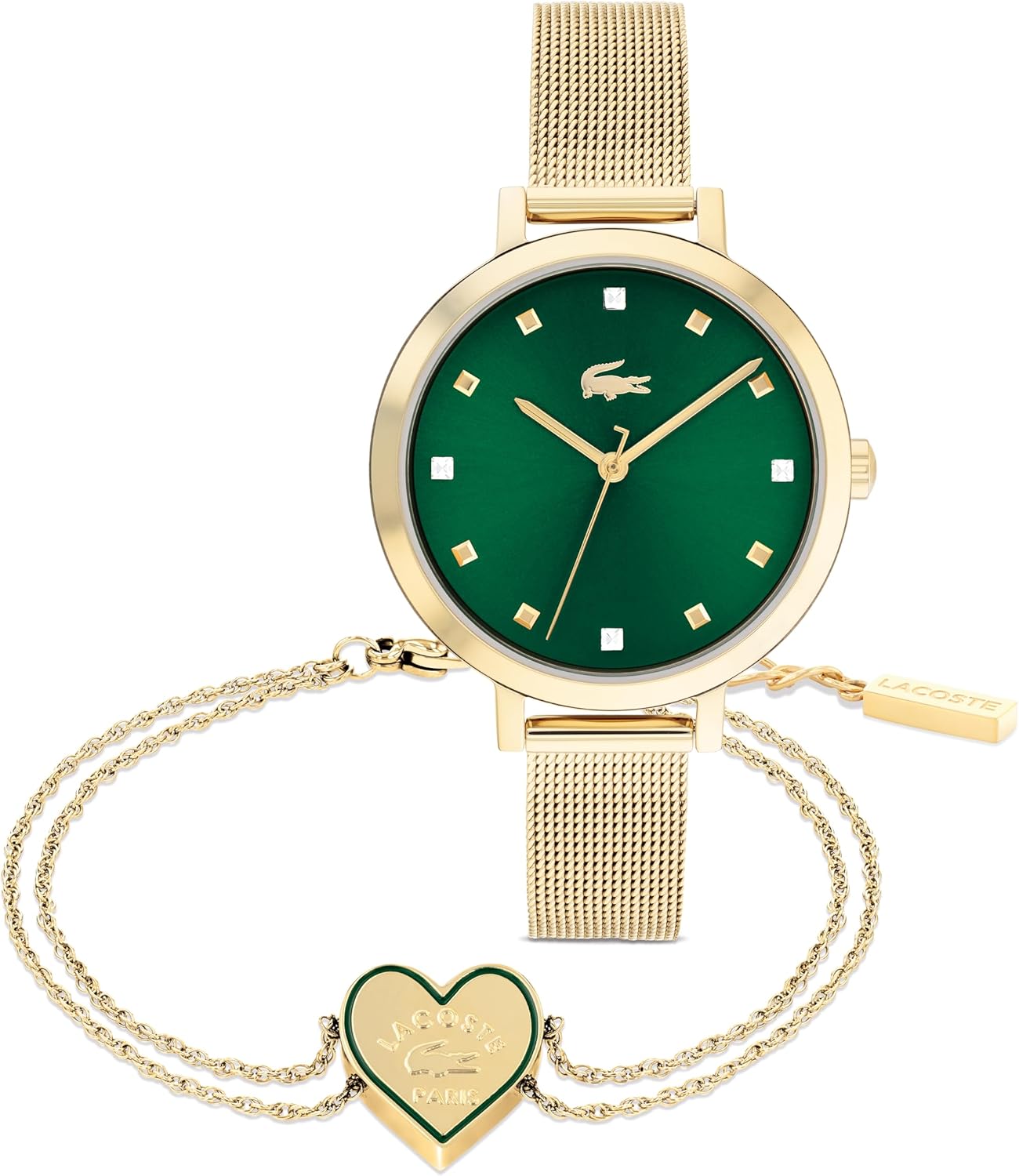 Lacoste Men’s and Women’s Gift Set – 3H Quartz Watch with Matching Jewelry Bracelet, Water Resistant Up to 5ATM/50 Meters – Fashion Jewelry Gift Sets – 42mm/34mm Lacoste Men’s and Women’s Gift Set – 3H Quartz Watch with Matching Jewelry Bracelet, Water Resistant Up to 5ATM/50 Meters – Fashion Jewelry Gift Sets – 42mm/34mm