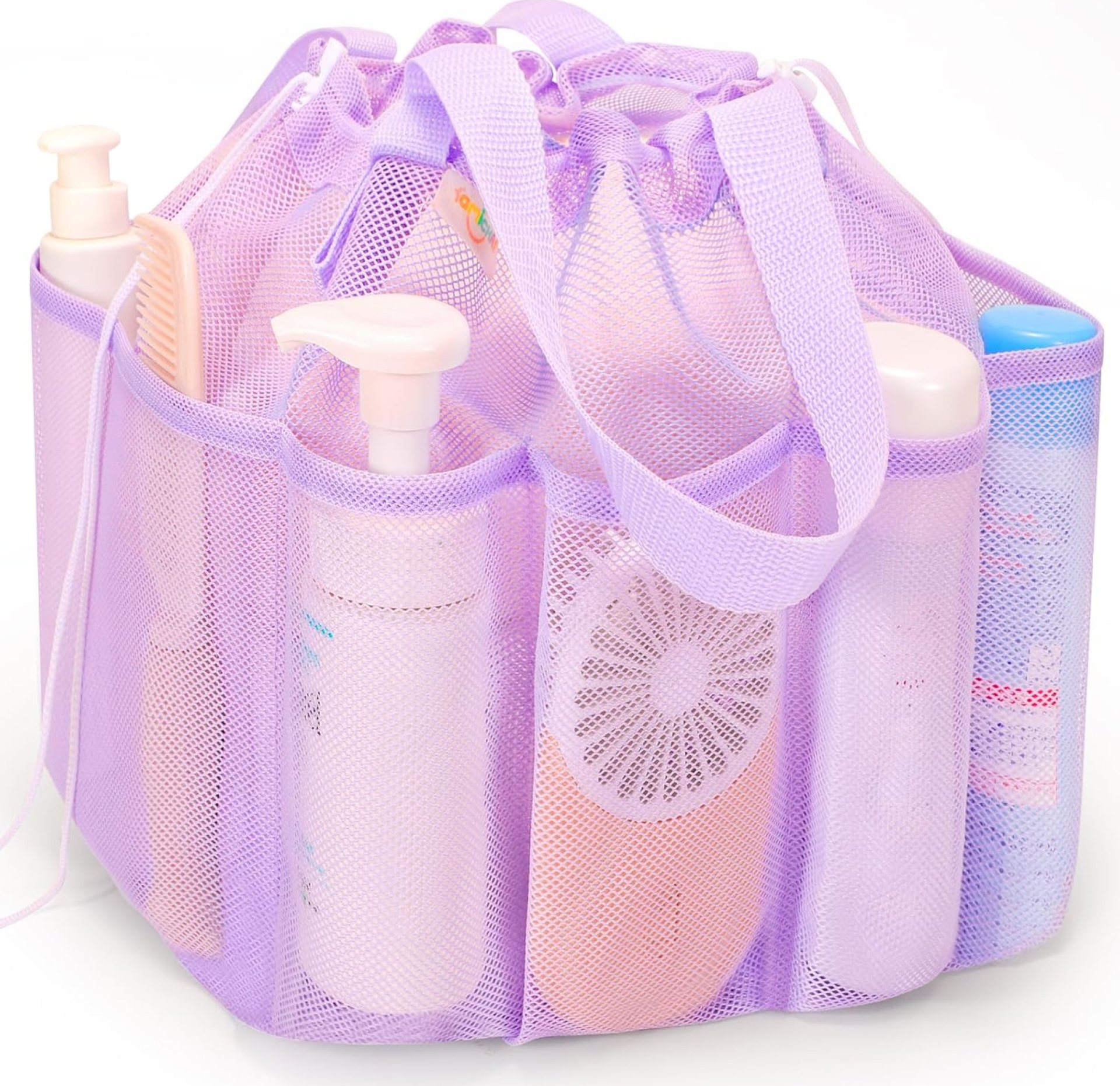 Mesh Shower Caddy Portable with Drawstring, Dorm Room Essentials for College Students Girl & Boy, Larger Shower Bag for Camping,Swimming,Gym,Travel,Bathroom – Purple Mesh Shower Caddy Portable with Drawstring, Dorm Room Essentials for College Students Girl & Boy, Larger Shower Bag for Camping,Swimming,Gym,Travel,Bathroom – Purple