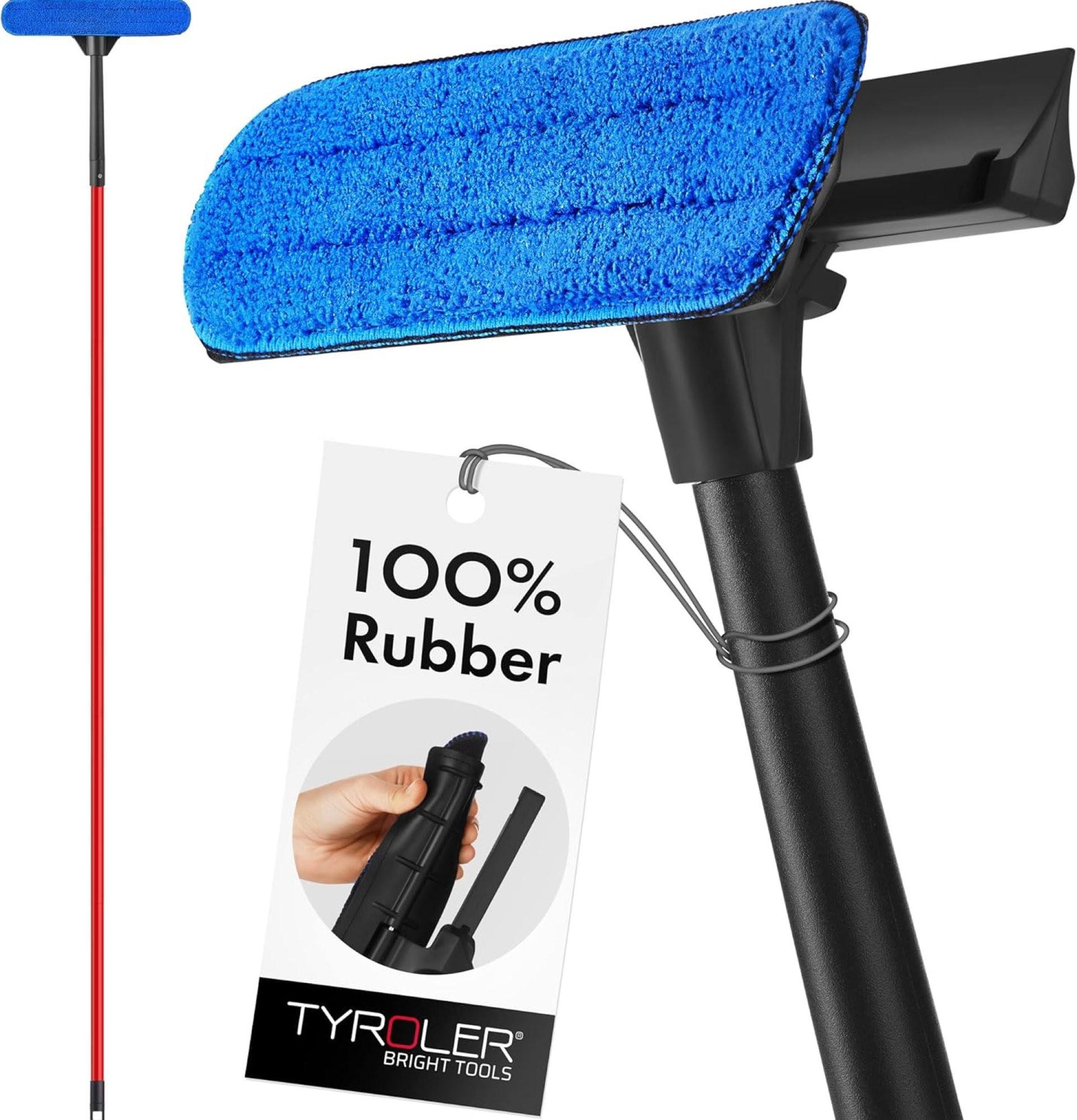 Tyroler Professional Window Squeegee for Home, 12″-80″ Long Squeegee for Window Cleaning, 2-in-1 Window Cleaning Squeegee Kit, Indoor & Outdoor Window Cleaner Tool for High Windows & Glass Tyroler Professional Window Squeegee for Home, 12″-80″ Long Squeegee for Window Cleaning, 2-in-1 Window Cleaning Squeegee Kit, Indoor & Outdoor Window Cleaner Tool for High Windows & Glass