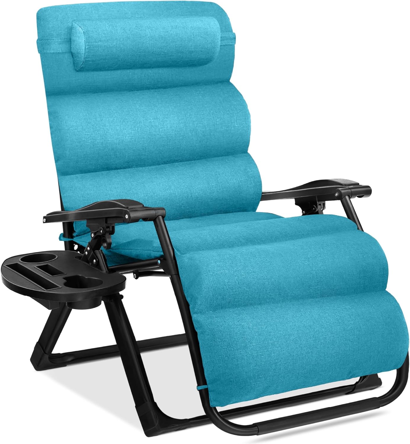 Best Choice Products Oversized Zero Gravity Chair, Folding Outdoor Patio Recliner, XL Anti Gravity Lounger w/Removable Cushion, Cup Holder, Side Tray, 350lb Capacity – Light Blue Best Choice Products Oversized Zero Gravity Chair, Folding Outdoor Patio Recliner, XL Anti Gravity Lounger w/Removable Cushion, Cup Holder, Side Tray, 350lb Capacity – Light Blue