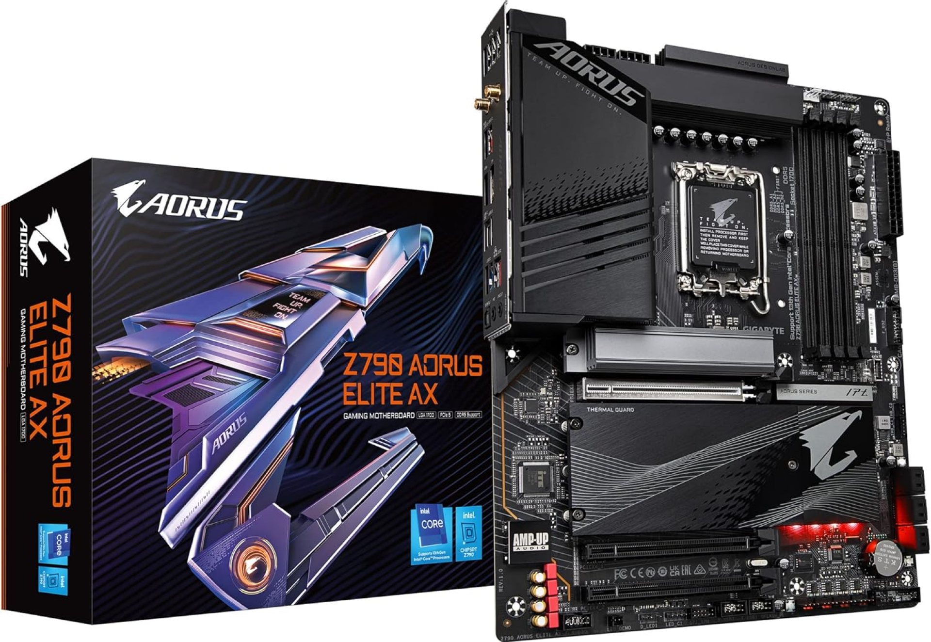 GIGABYTE Z790 AORUS Elite AX (LGA 1700/ Intel Z790/ ATX/ DDR5/ Quad M.2/ PCIe 5.0/ USB 3.2 Gen2X2 Type-C/Intel WiFi 6E/ 2.5GbE LAN/Q-Flash Plus/PCIe EZ-Latch/Gaming Motherboard) GIGABYTE Z790 AORUS Elite AX (LGA 1700/ Intel Z790/ ATX/ DDR5/ Quad M.2/ PCIe 5.0/ USB 3.2 Gen2X2 Type-C/Intel WiFi 6E/ 2.5GbE LAN/Q-Flash Plus/PCIe EZ-Latch/Gaming Motherboard)