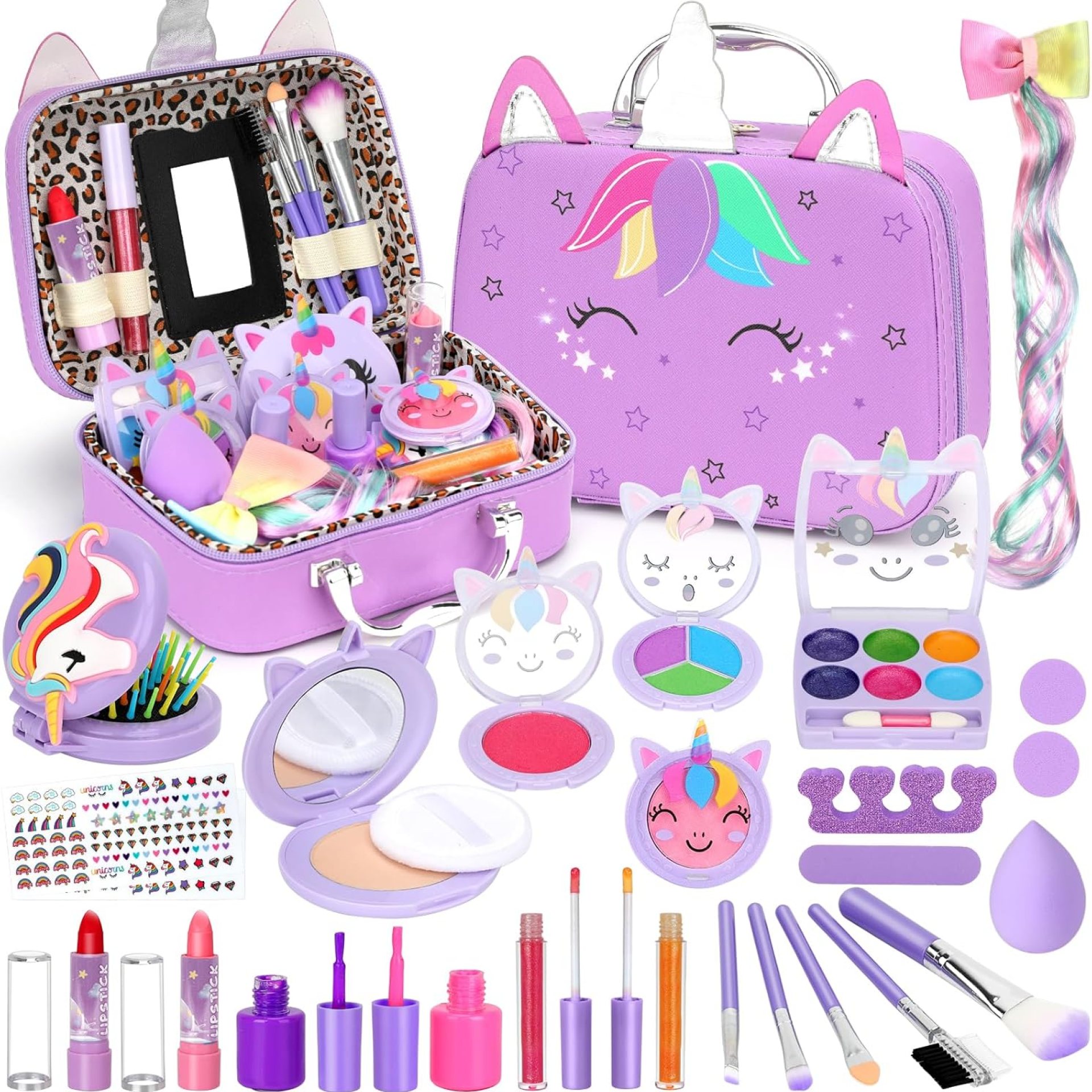 Heaning Kids Washable Makeup Girl Toys – Real Make up Set for Kid Children Princess Dress Up Pretend Play Christmas Birthday Gifts Toys for Girls 3 4 5 6 7 8 9 10 11 12 Year Old Heaning Kids Washable Makeup Girl Toys – Real Make up Set for Kid Children Princess Dress Up Pretend Play Christmas Birthday Gifts Toys for Girls 3 4 5 6 7 8 9 10 11 12 Year Old