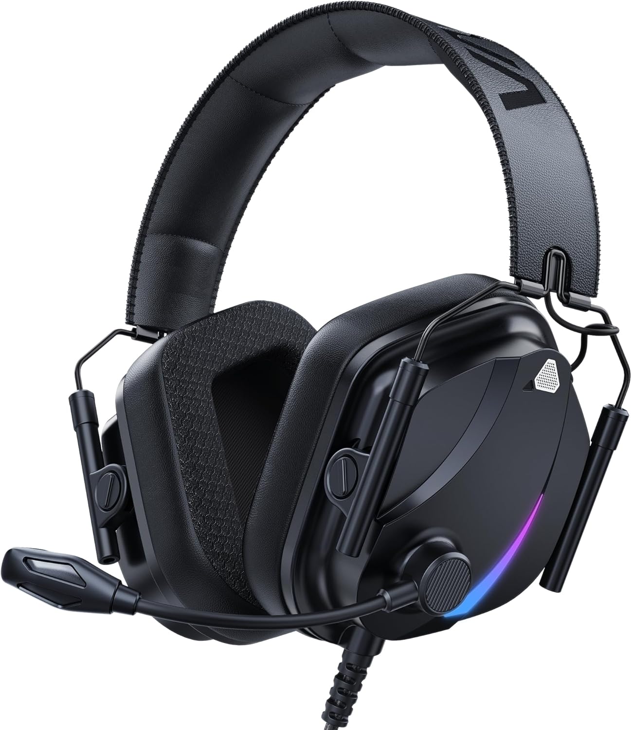 HW12 Gaming Headset for PC,PS5,PS4,Xbox One,Switch,Gaming Headphones with Microphone Wired Headset with 3.5mm Audio Jack(Black) HW12 Gaming Headset for PC,PS5,PS4,Xbox One,Switch,Gaming Headphones with Microphone Wired Headset with 3.5mm Audio Jack(Black)
