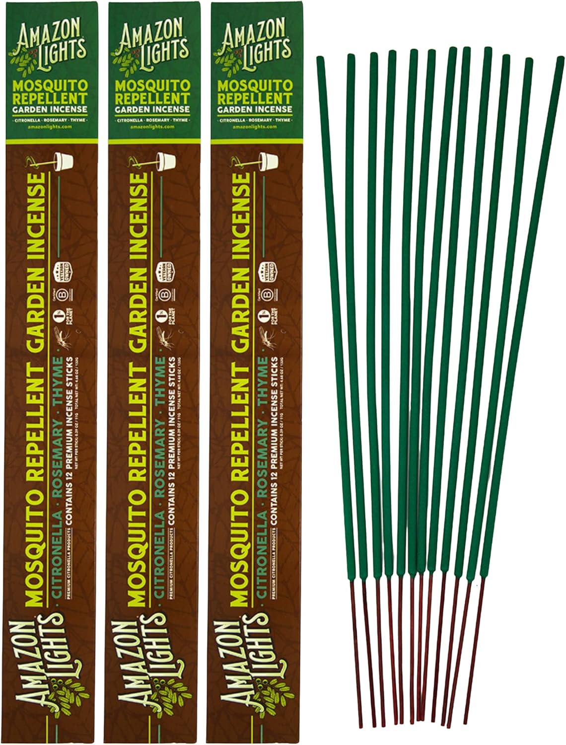 Mosquito Repellent Garden Incense Sticks, 36 Count, DEET Free Bug Repellent with Citronella for Patio & Camping, 3 Hours per Stick Mosquito Repellent Garden Incense Sticks, 36 Count, DEET Free Bug Repellent with Citronella for Patio & Camping, 3 Hours per Stick