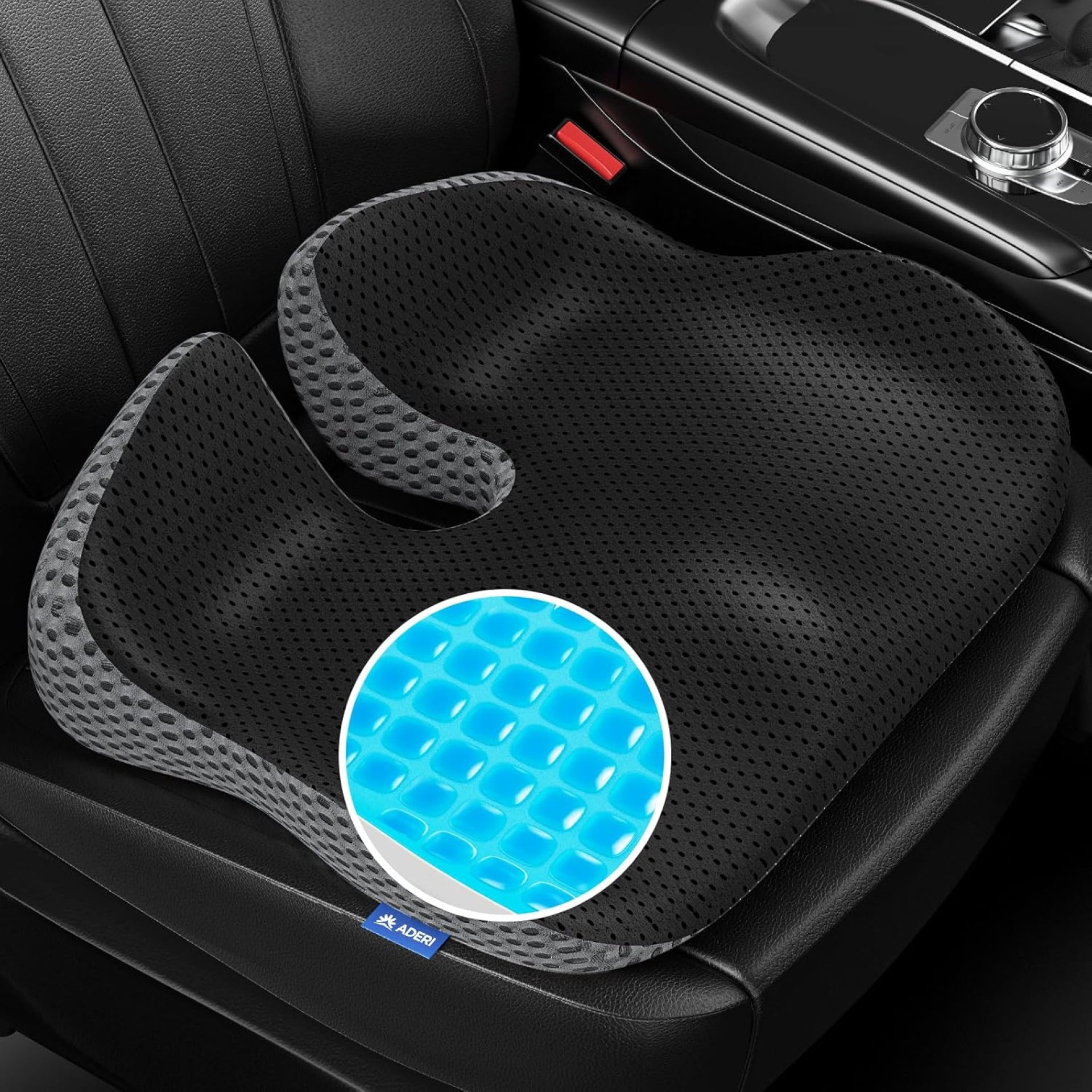 Gel Wedge Car Seat Cushion for Driving Relieves Tailbone Pain, Composite Gel Memory Foam for Cool & Support Comfort, Ergonomic Car Seat Pillow, Elevated Back for Wider Vision, Anti-Slip Design Gel Wedge Car Seat Cushion for Driving Relieves Tailbone Pain, Composite Gel Memory Foam for Cool & Support Comfort, Ergonomic Car Seat Pillow, Elevated Back for Wider Vision, Anti-Slip Design